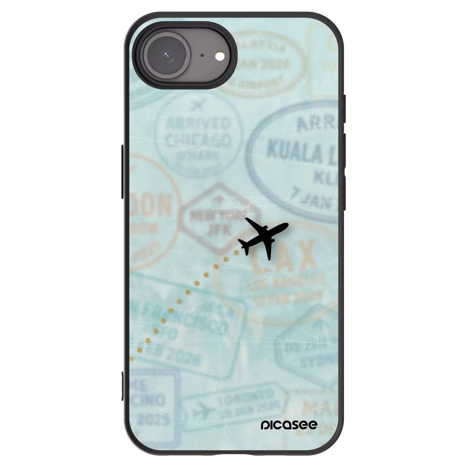 Picasee crna silikonska maskica za Apple iPhone 17e - FLIGHT PATH