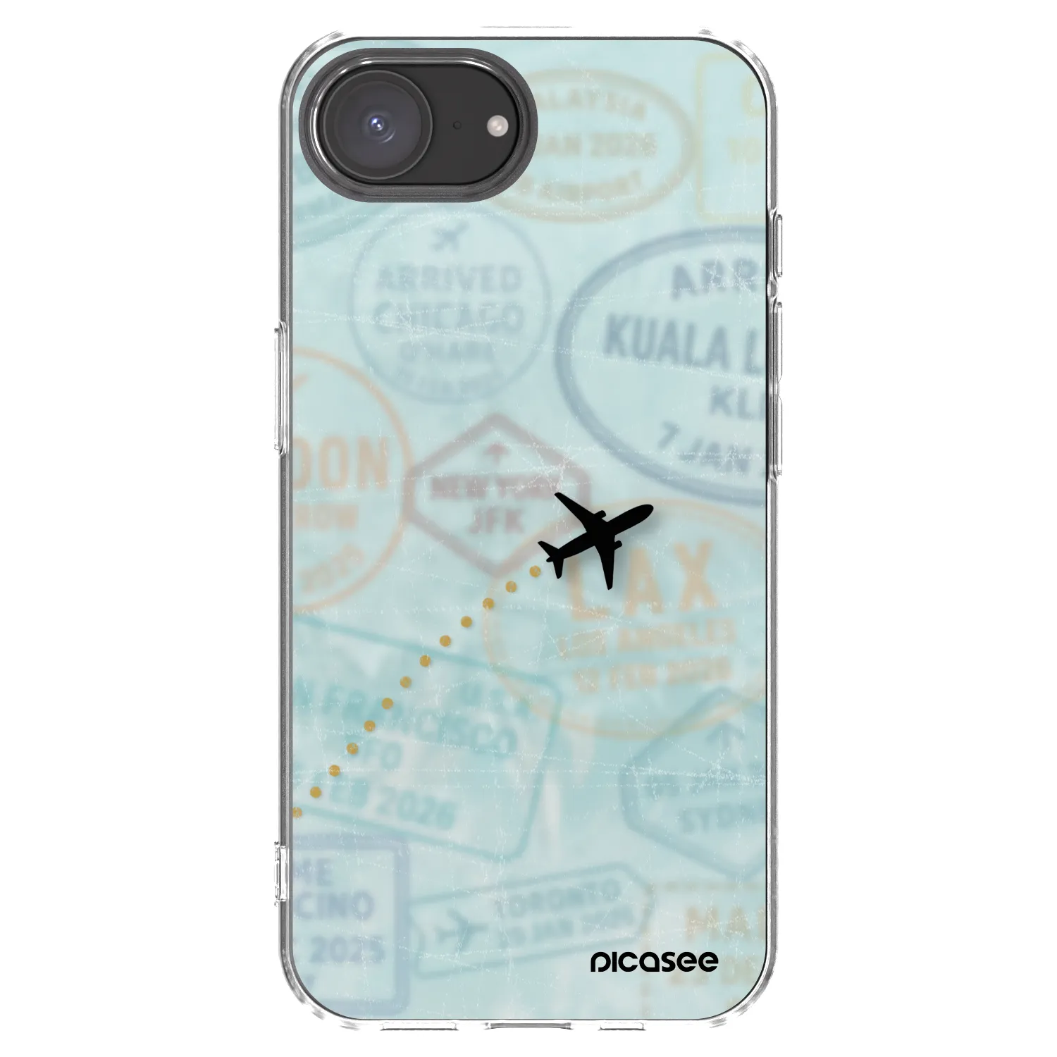 Picasee silikonska prozirna maskica za Apple iPhone 17e - FLIGHT PATH