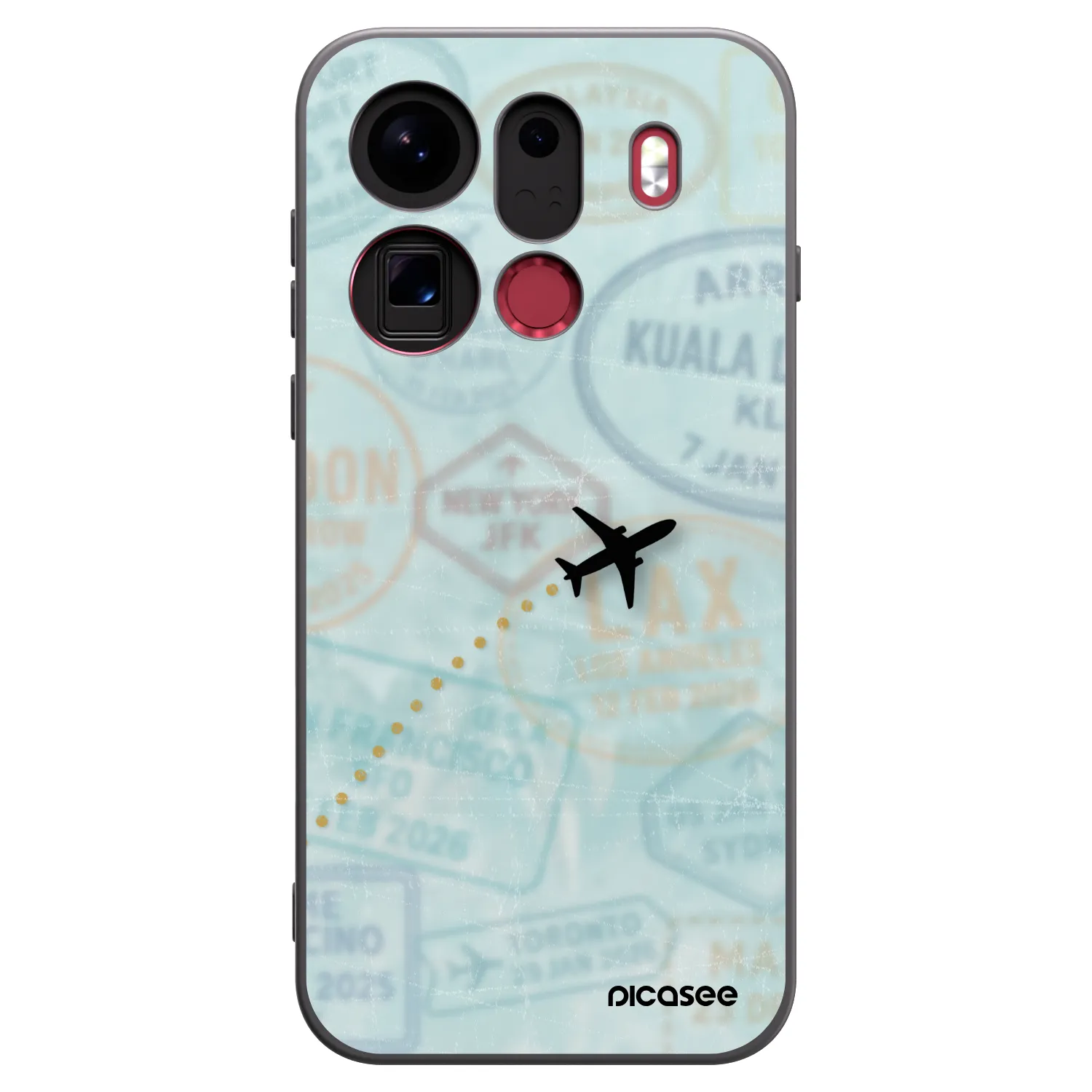 Picasee crna silikonska maskica za OPPO Find X9 Pro - FLIGHT PATH