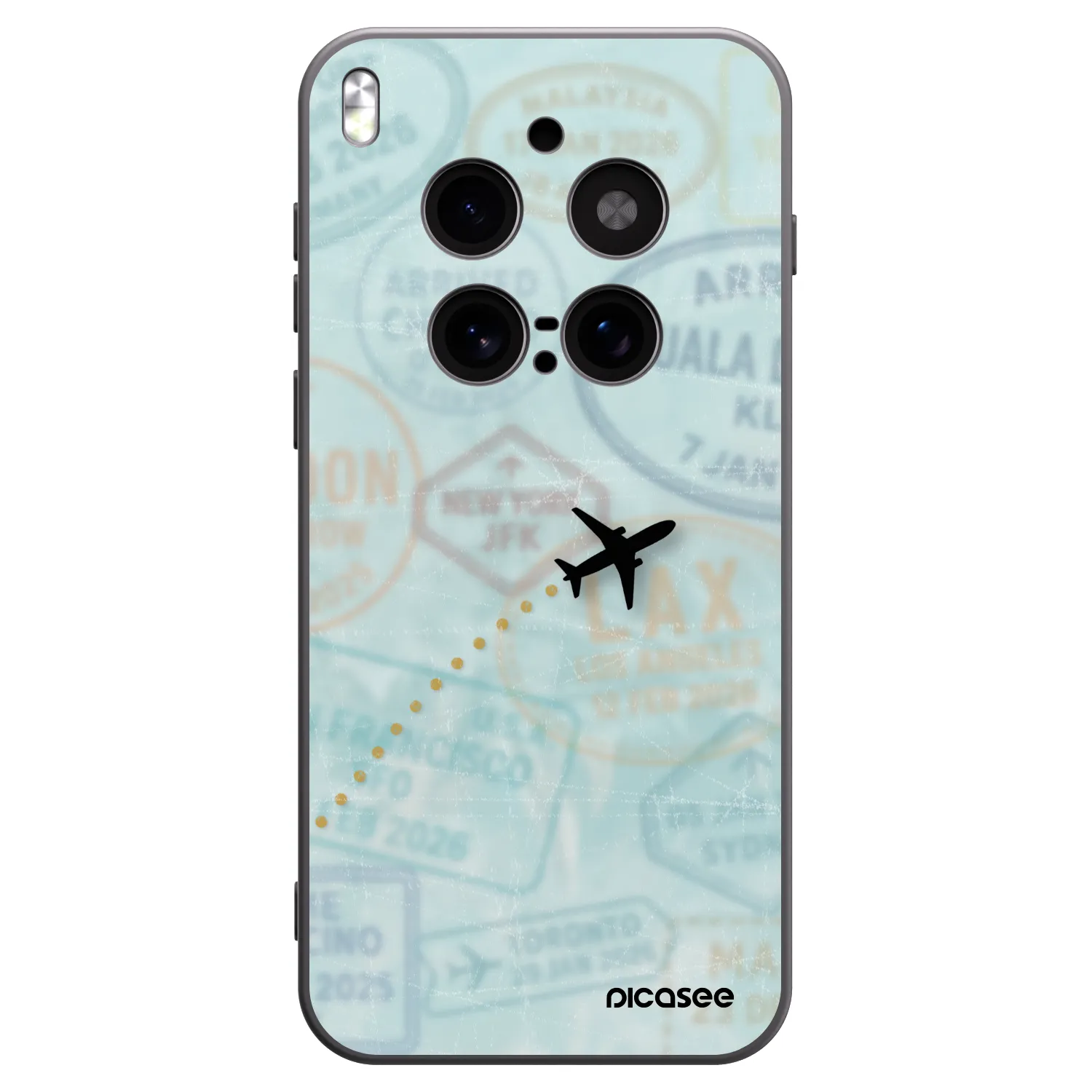 Picasee crna silikonska maskica za Vivo X300 Pro - FLIGHT PATH