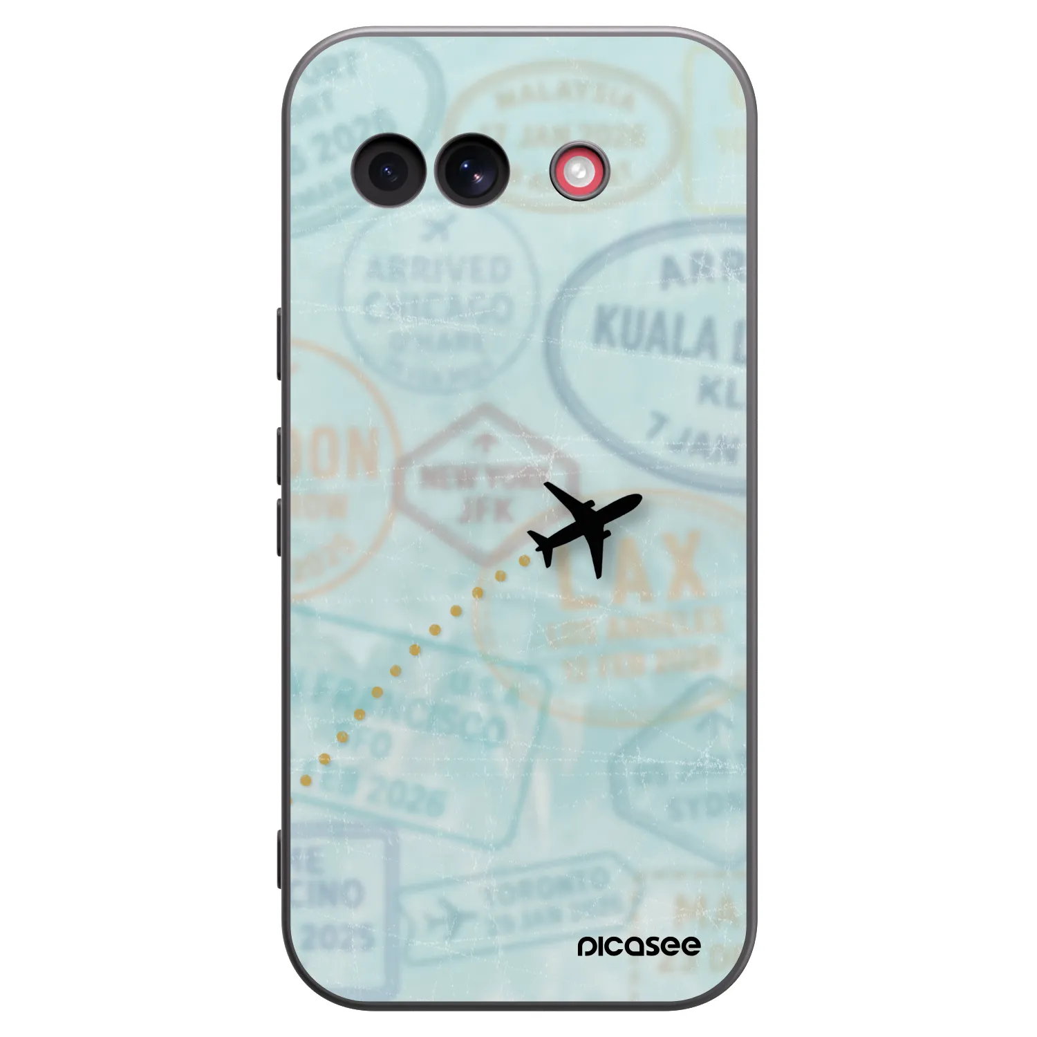 Picasee crna silikonska maskica za Google Pixel 10a - FLIGHT PATH