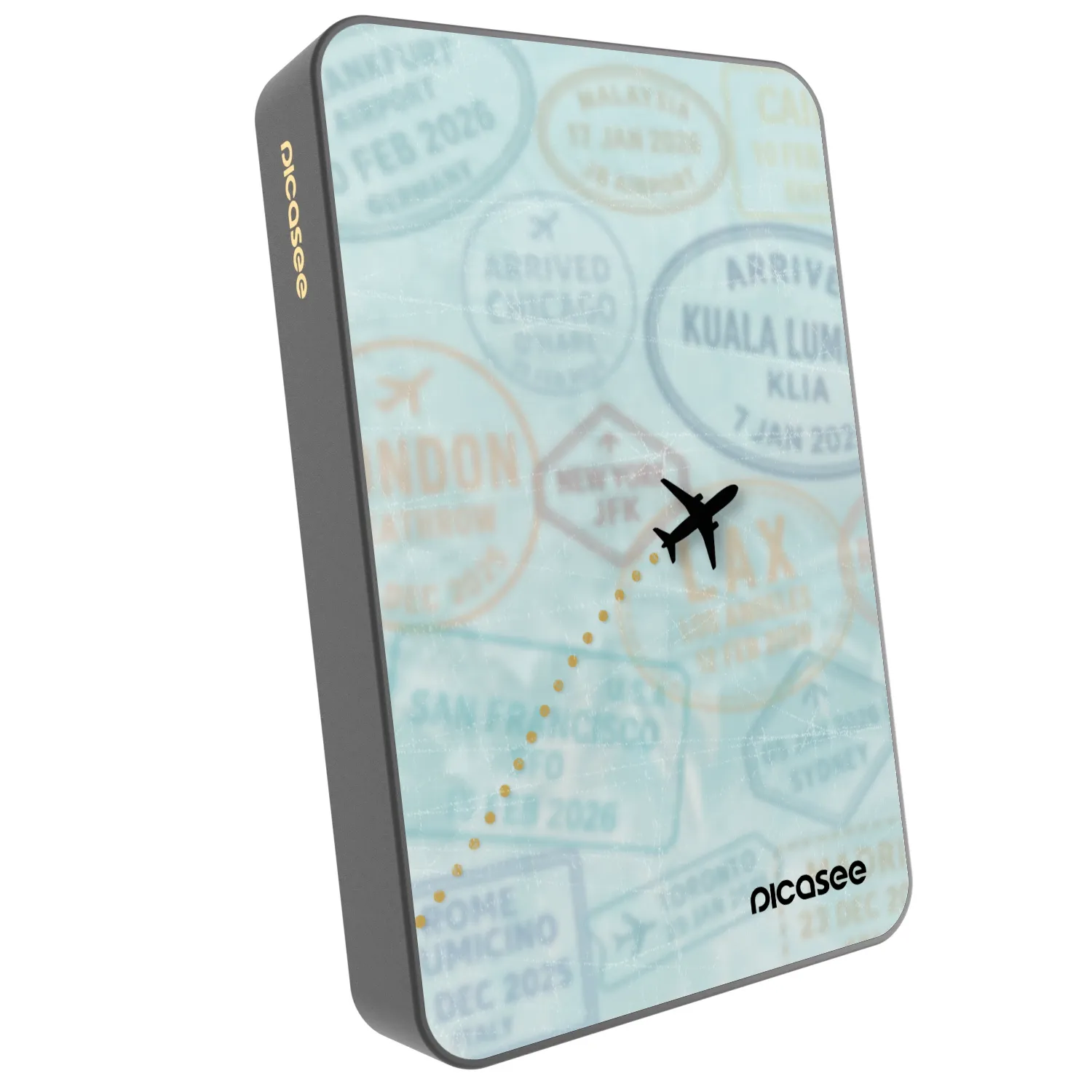 Picasee Prijenosni punjač s MagSafe 10 000 mAh Sivo - FLIGHT PATH