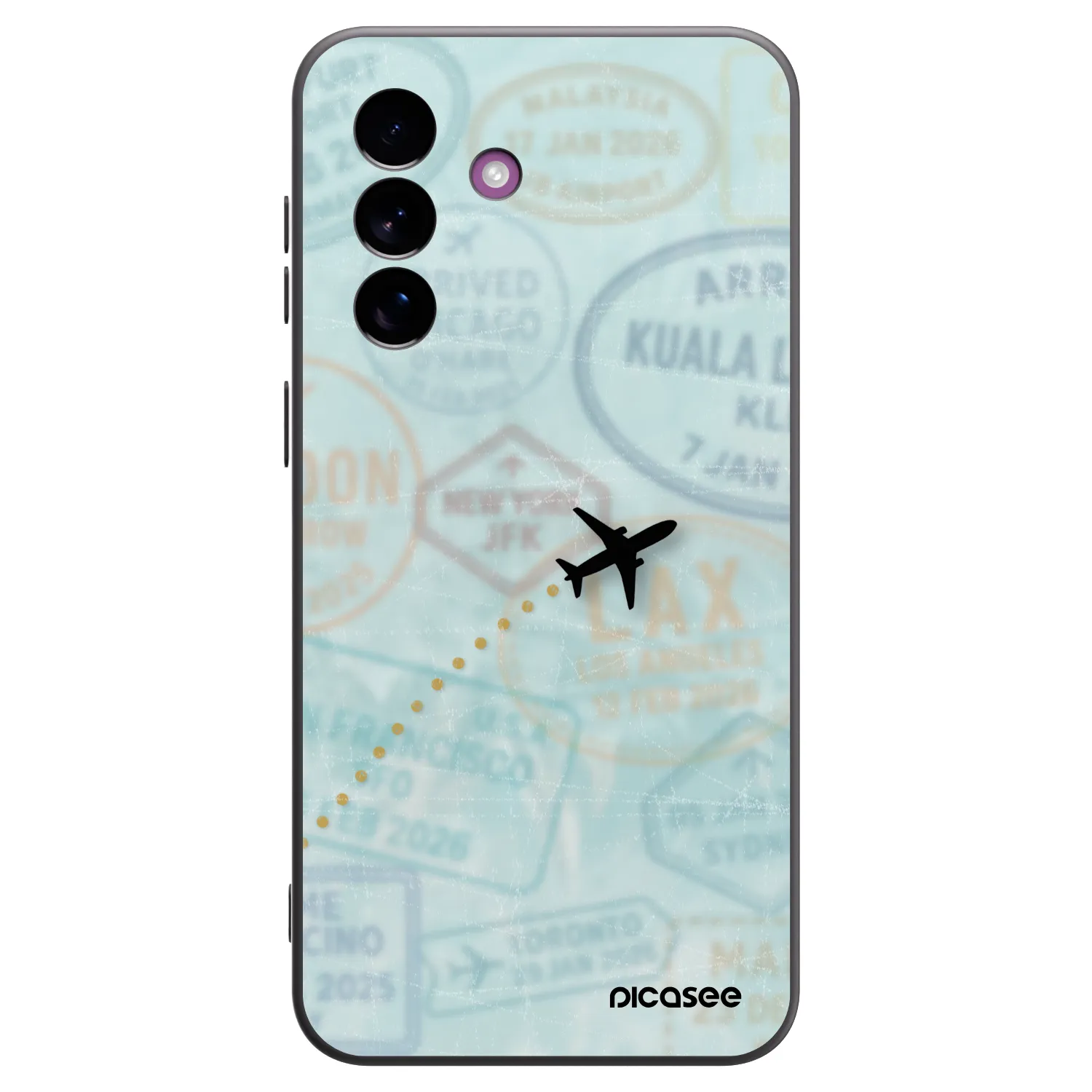 Picasee crna silikonska maskica za Samsung Galaxy A37 - FLIGHT PATH