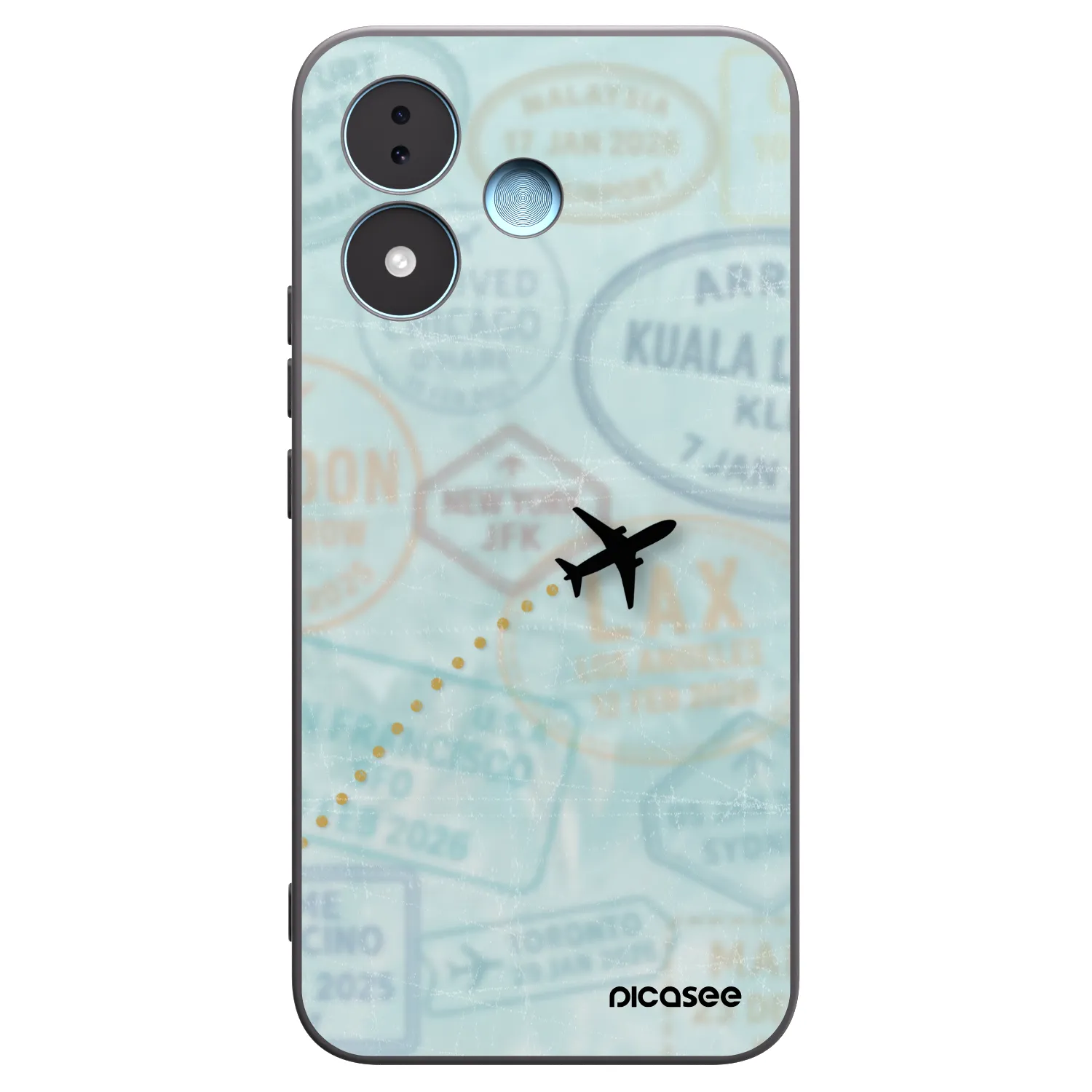 Picasee crna silikonska maskica za Xiaomi Redmi Note 17 5G - FLIGHT PATH