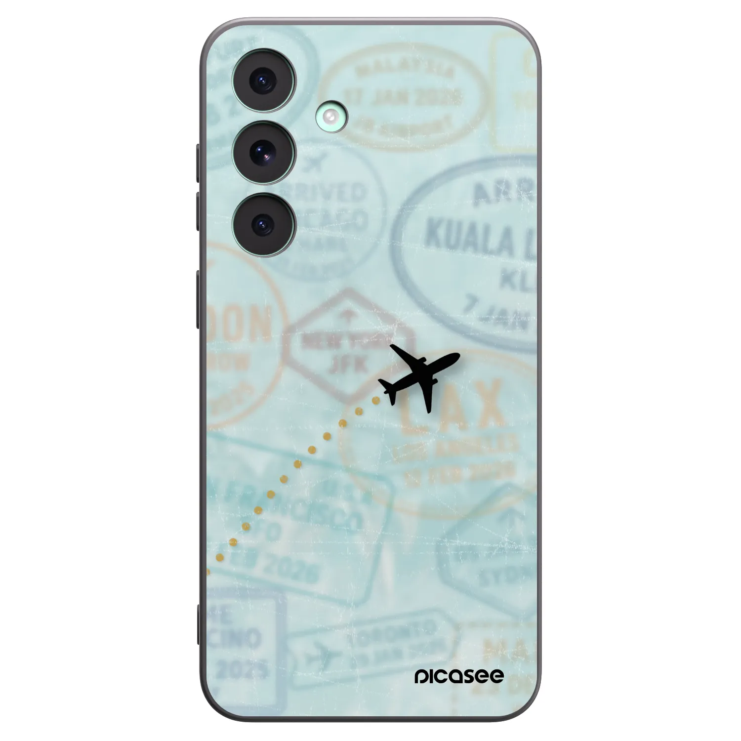 Picasee crna silikonska maskica za Samsung Galaxy S26 FE - FLIGHT PATH