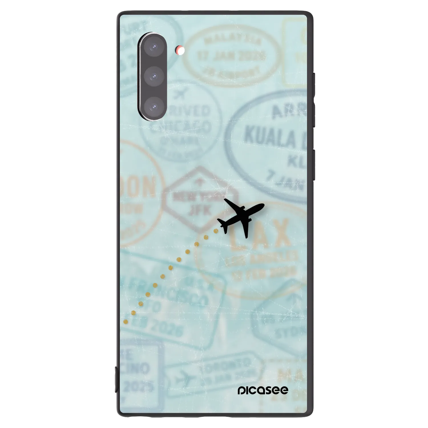 Picasee crna silikonska maskica za Samsung Galaxy Note 10 N970F - FLIGHT PATH