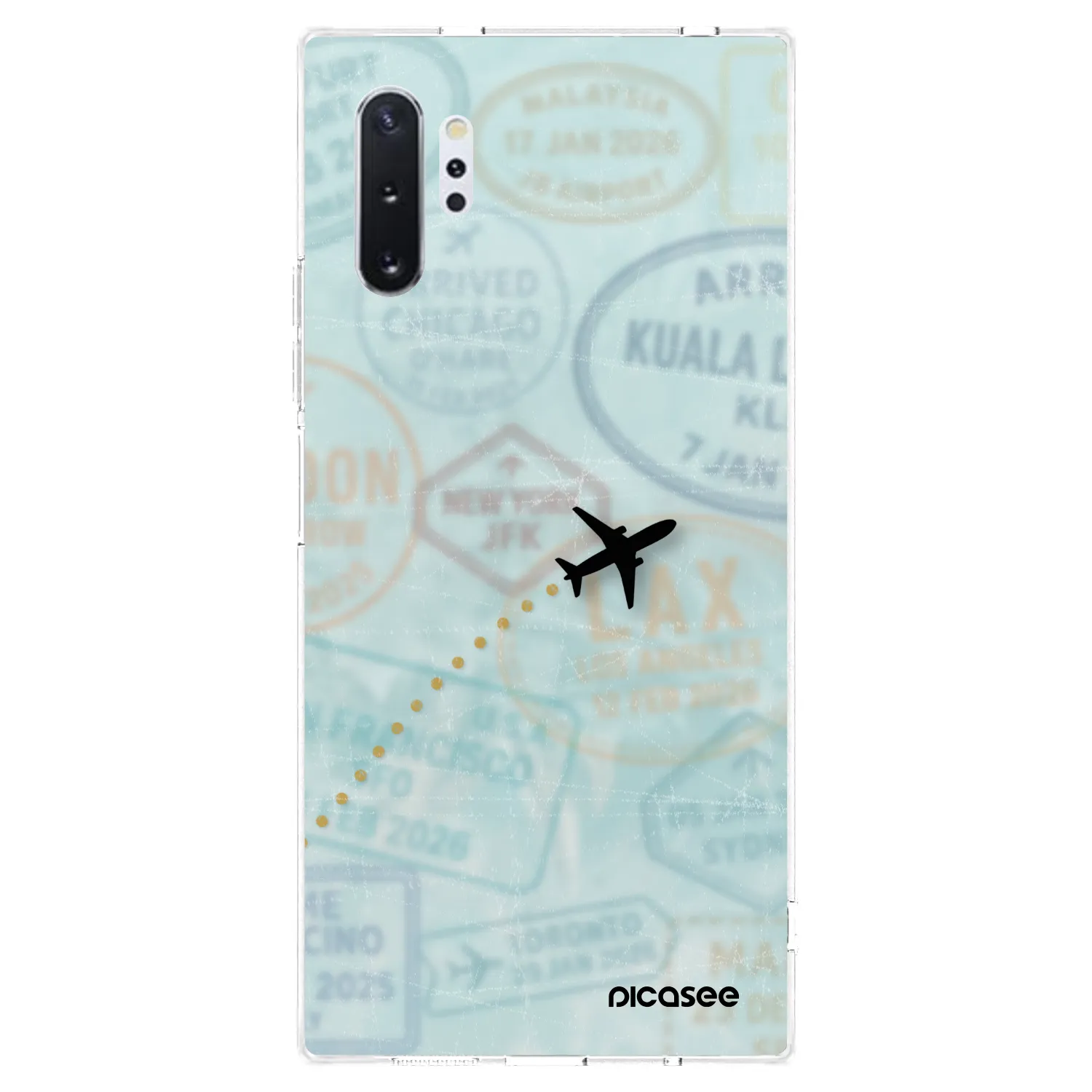 Picasee silikonska prozirna maskica za Samsung Galaxy Note 10+ N975F - FLIGHT PATH