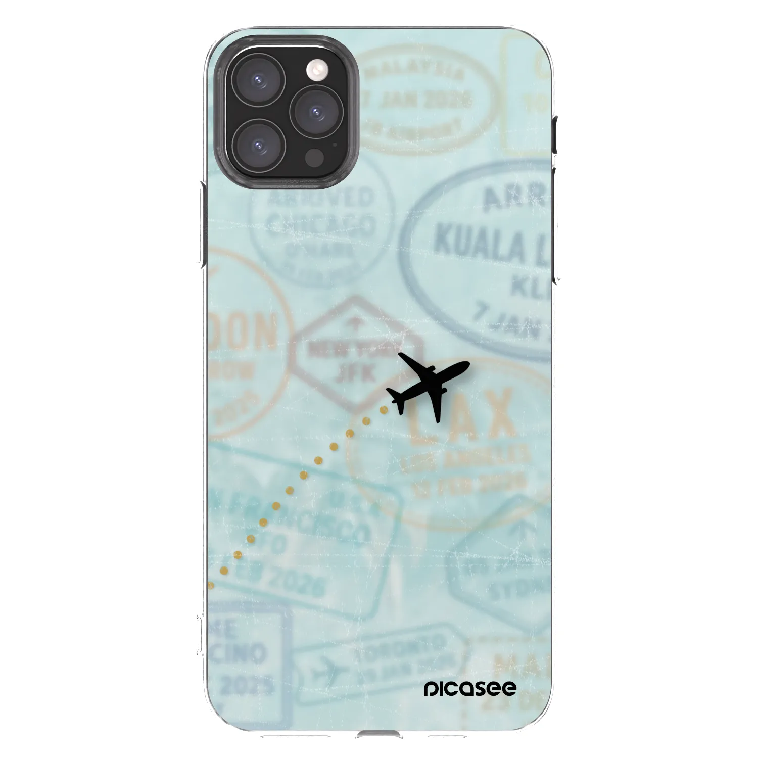 Picasee silikonska prozirna maskica za Apple iPhone 11 Pro Max - FLIGHT PATH