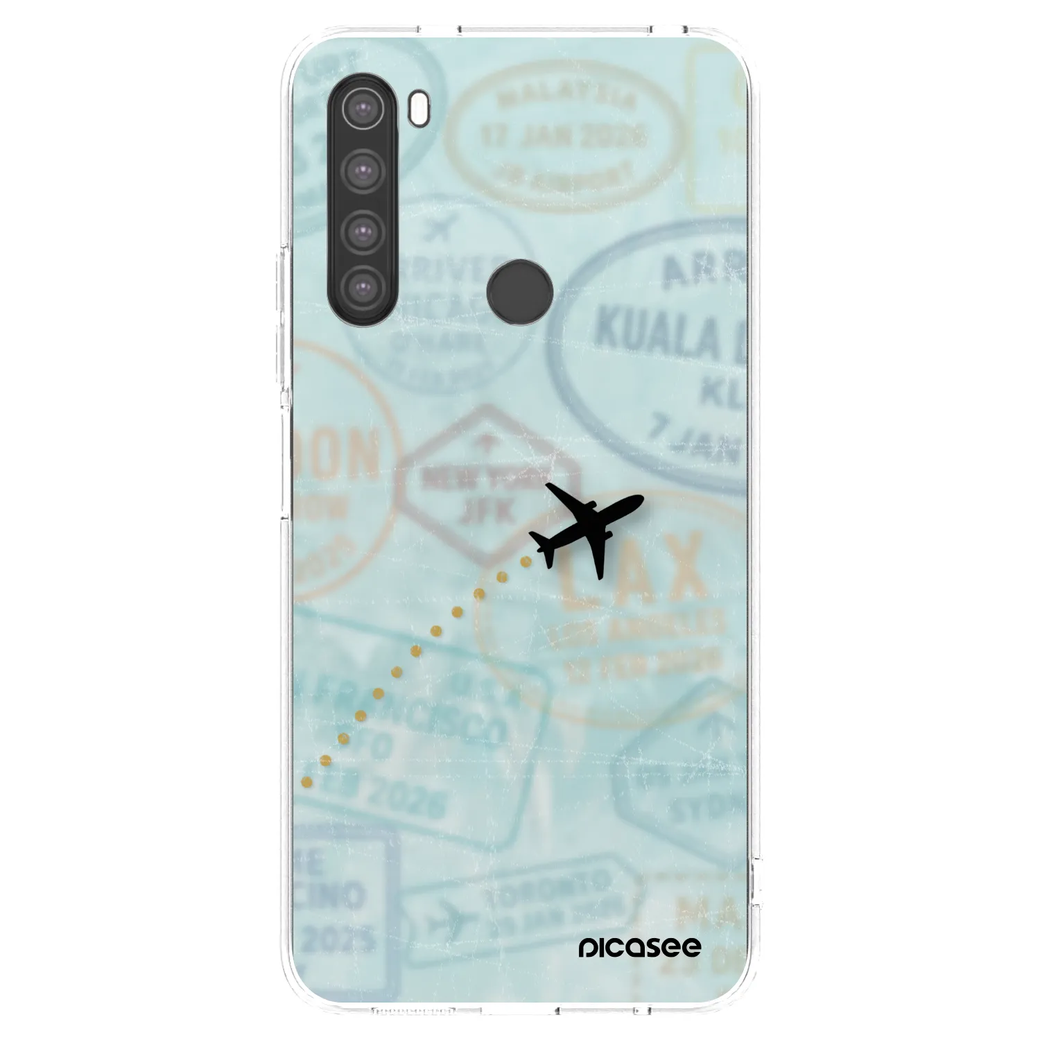 Picasee silikonska prozirna maskica za Xiaomi Redmi Note 8 - FLIGHT PATH