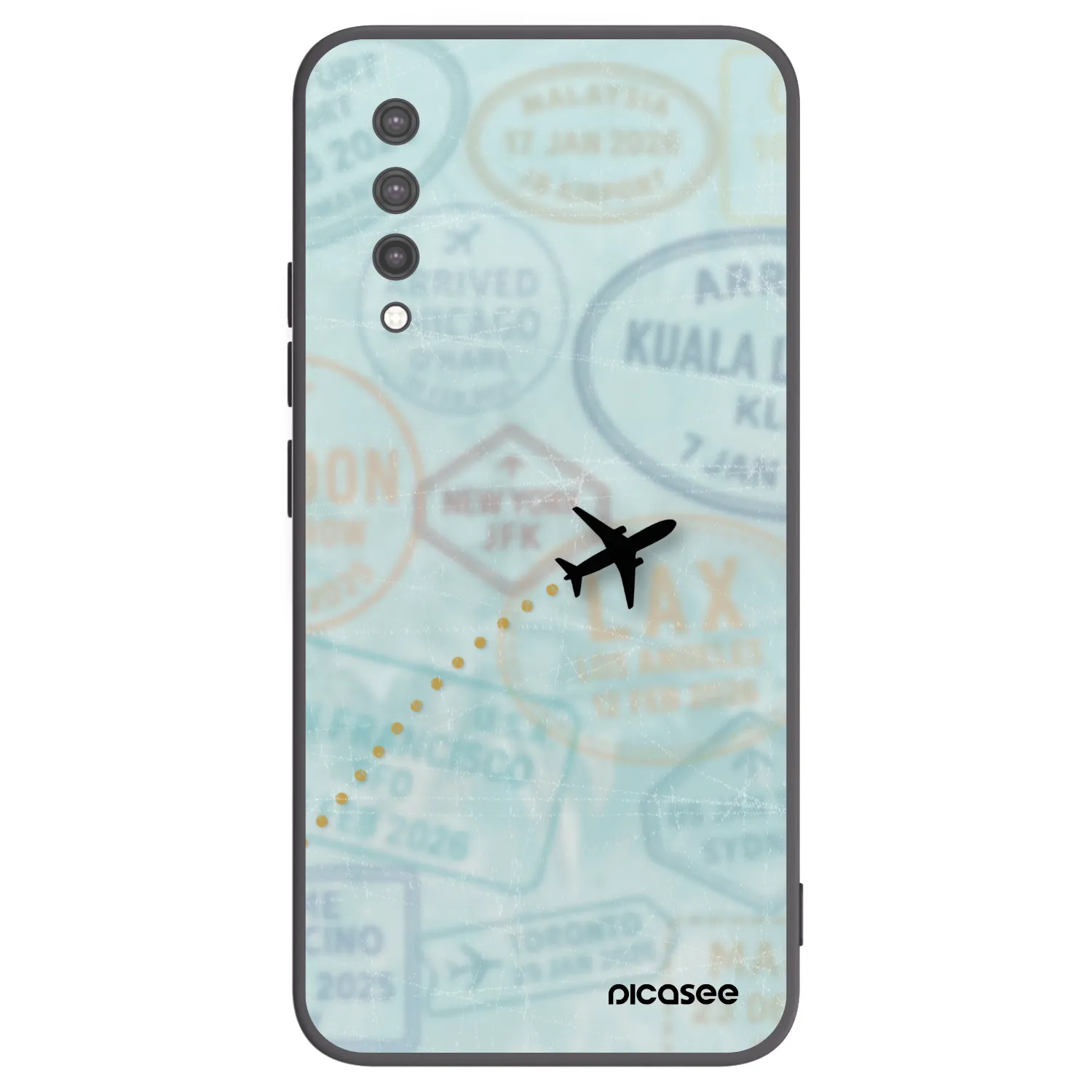 Picasee crna silikonska maskica za Xiaomi Mi 9 Lite - FLIGHT PATH