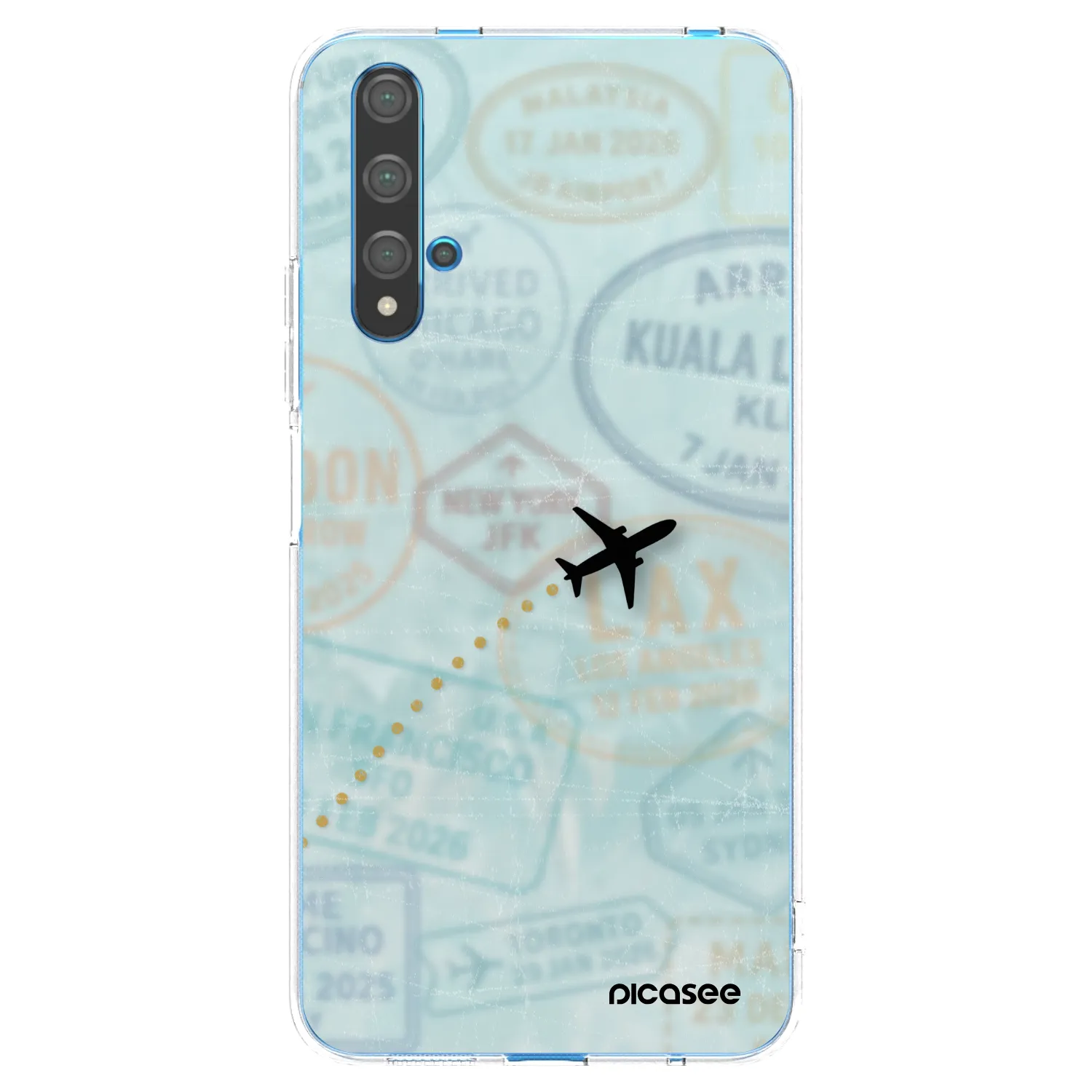 Picasee silikonska prozirna maskica za Huawei Nova 5T - FLIGHT PATH