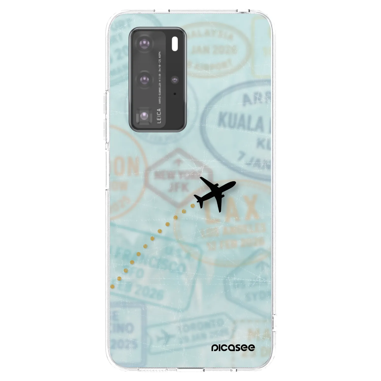 Picasee silikonska prozirna maskica za Huawei P40 Pro - FLIGHT PATH