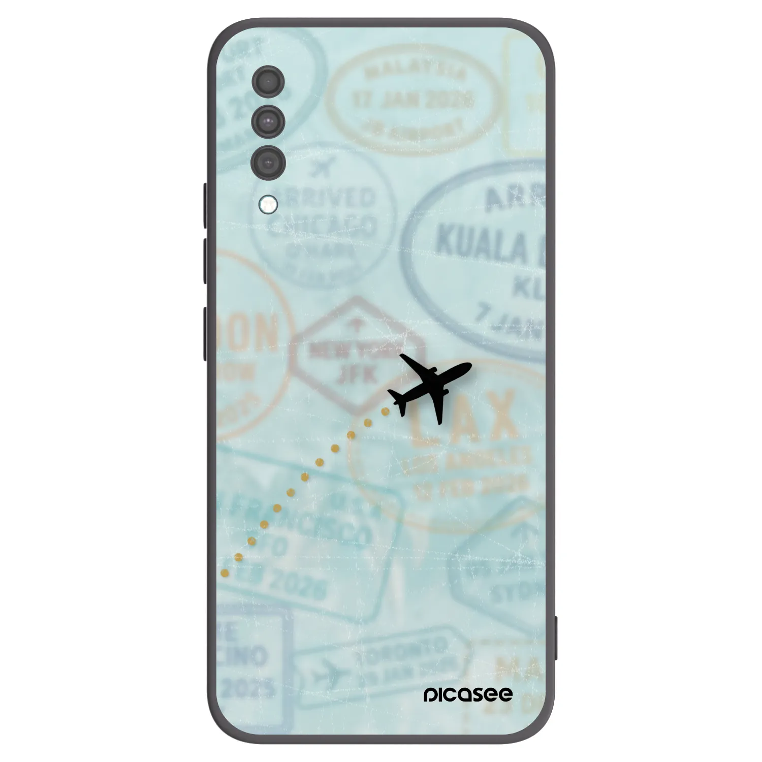 Picasee crna silikonska maskica za Samsung Galaxy A30s A307F - FLIGHT PATH