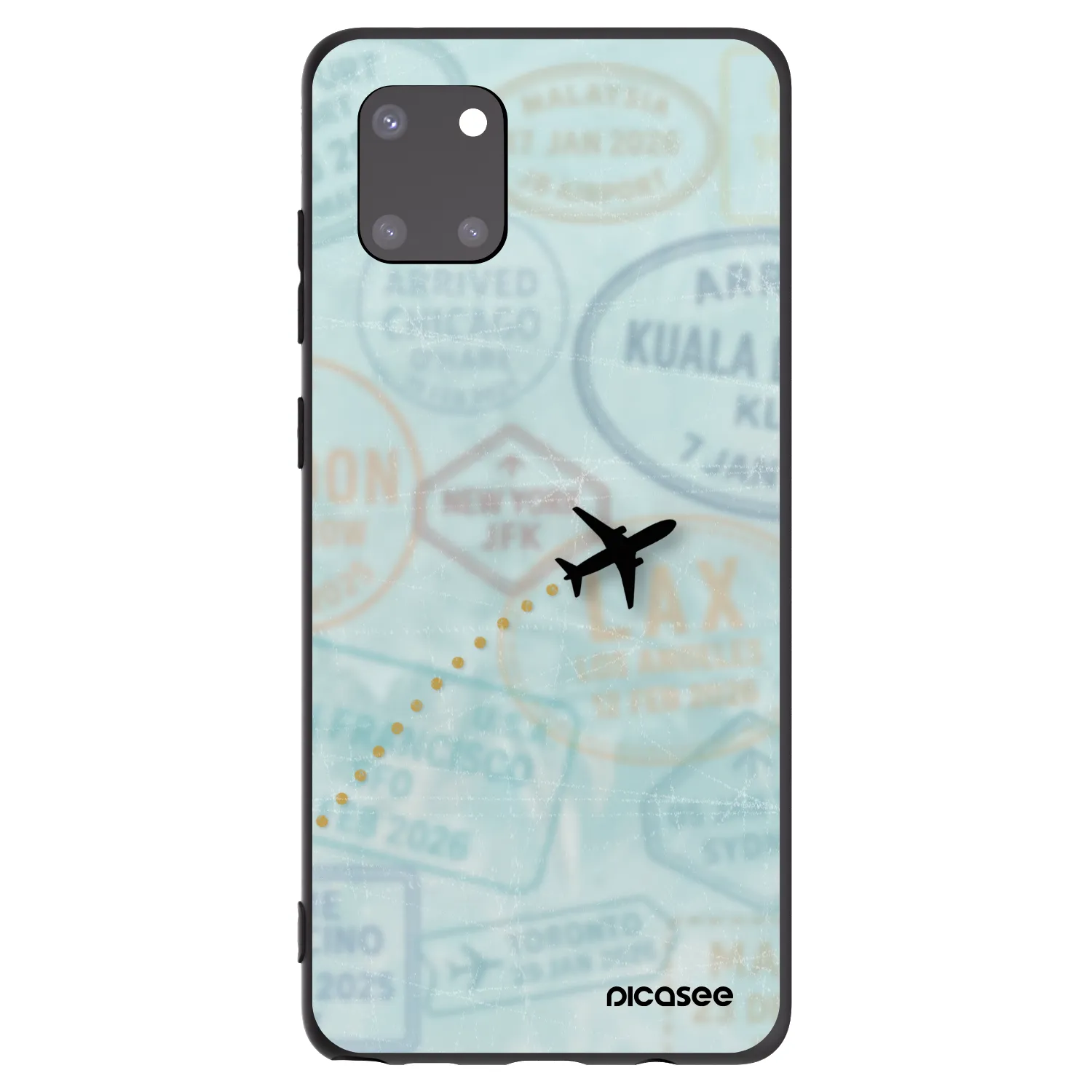 Picasee crna silikonska maskica za Samsung Galaxy Note 10 Lite N770F - FLIGHT PATH