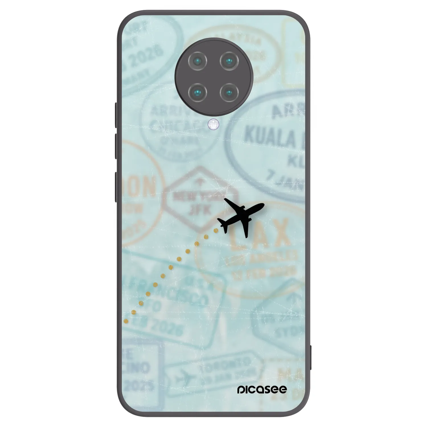 Picasee crna silikonska maskica za Xiaomi Poco F2 Pro - FLIGHT PATH
