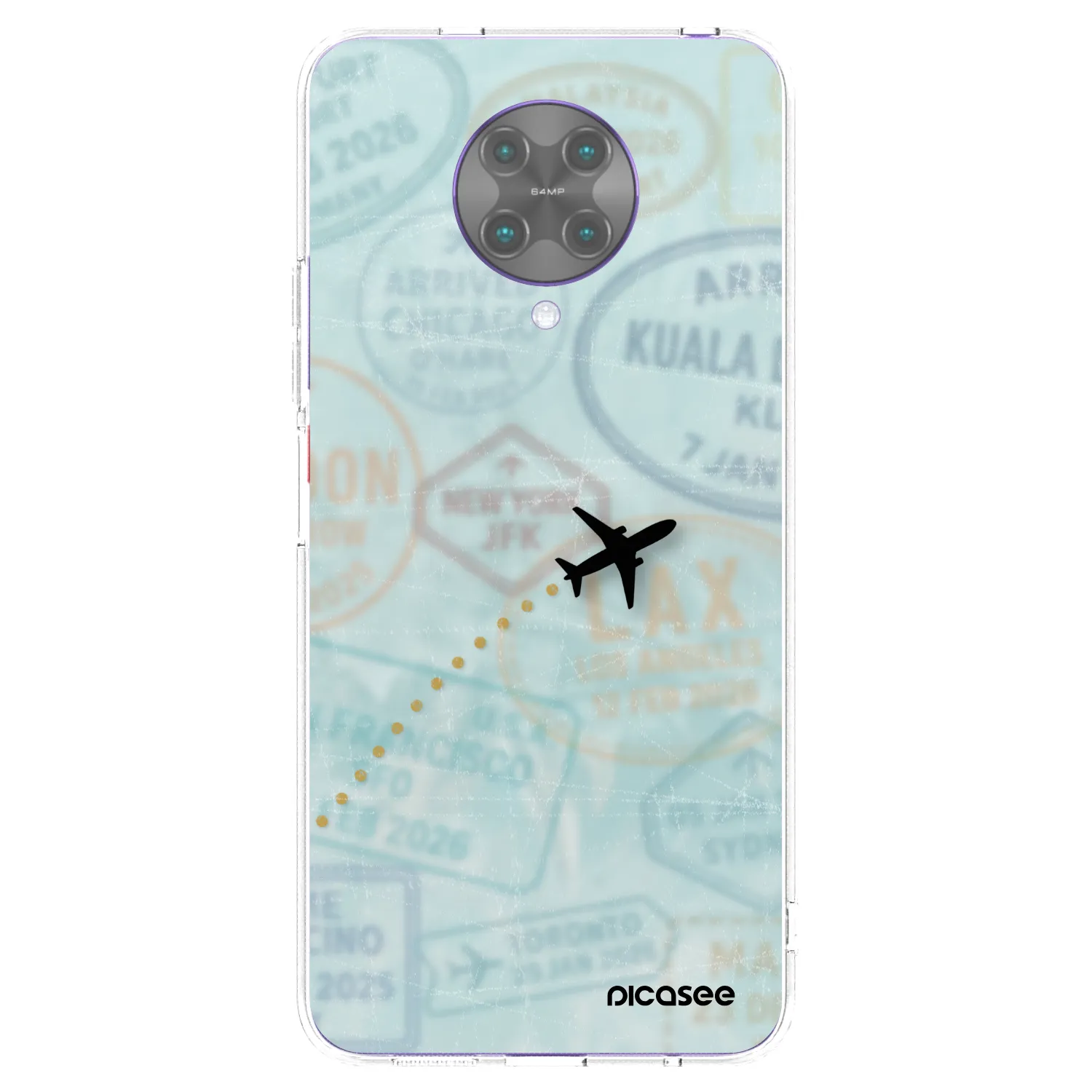 Picasee silikonska prozirna maskica za Xiaomi Poco F2 Pro - FLIGHT PATH