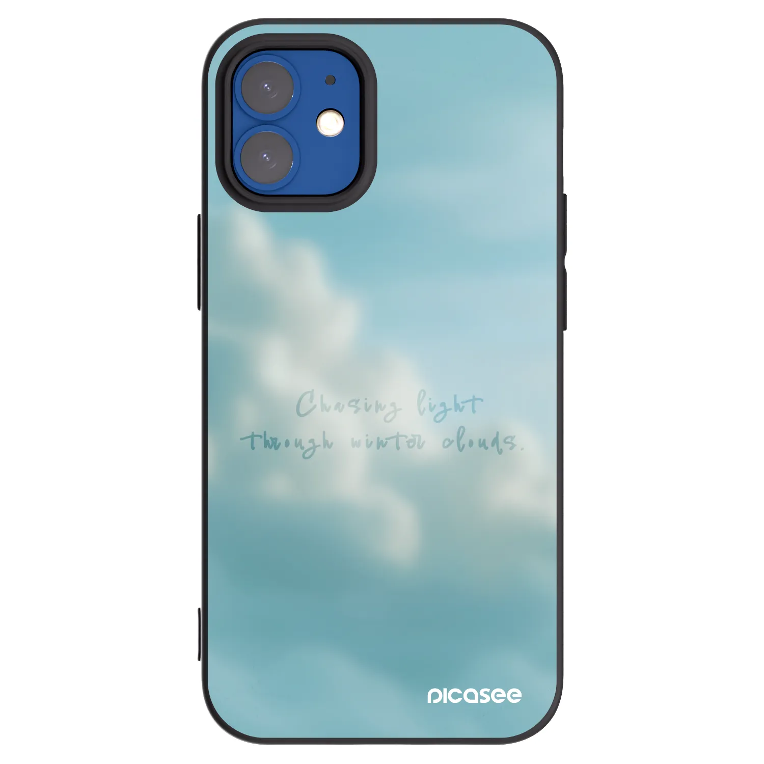 Picasee crna silikonska maskica za Apple iPhone 12 mini - CHASiNG LIGHT