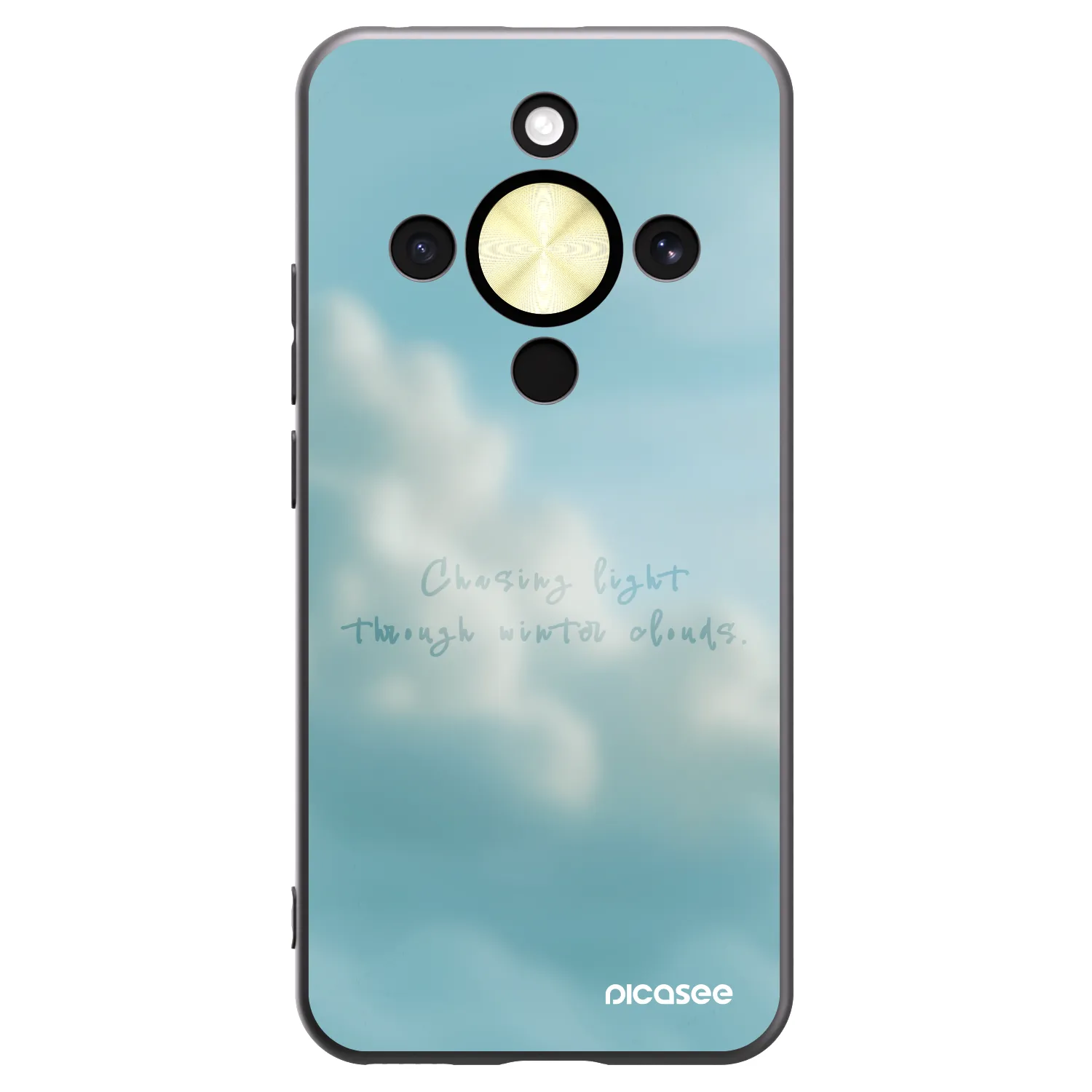 Picasee crna silikonska maskica za Honor Magic8 Lite 5G - CHASiNG LIGHT