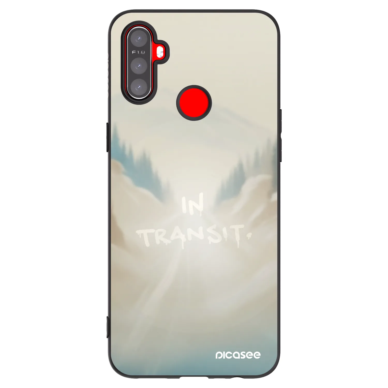 Picasee crna silikonska maskica za Realme C3 - IN TRANSIT