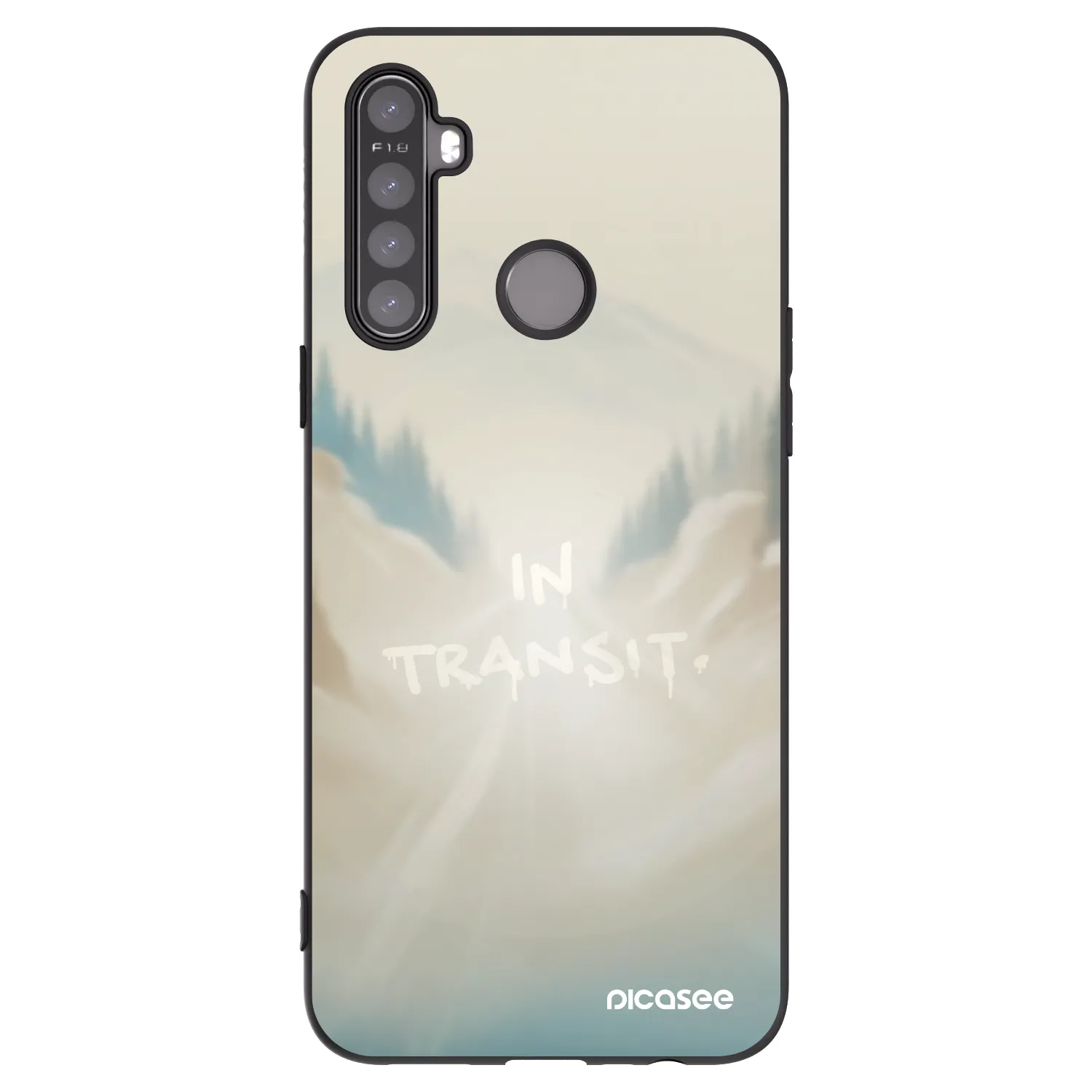 Picasee crna silikonska maskica za Realme 6i - IN TRANSIT
