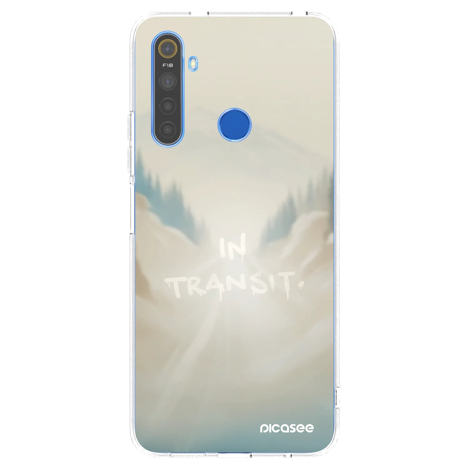 Picasee silikonska prozirna maskica za Realme 5 - IN TRANSIT