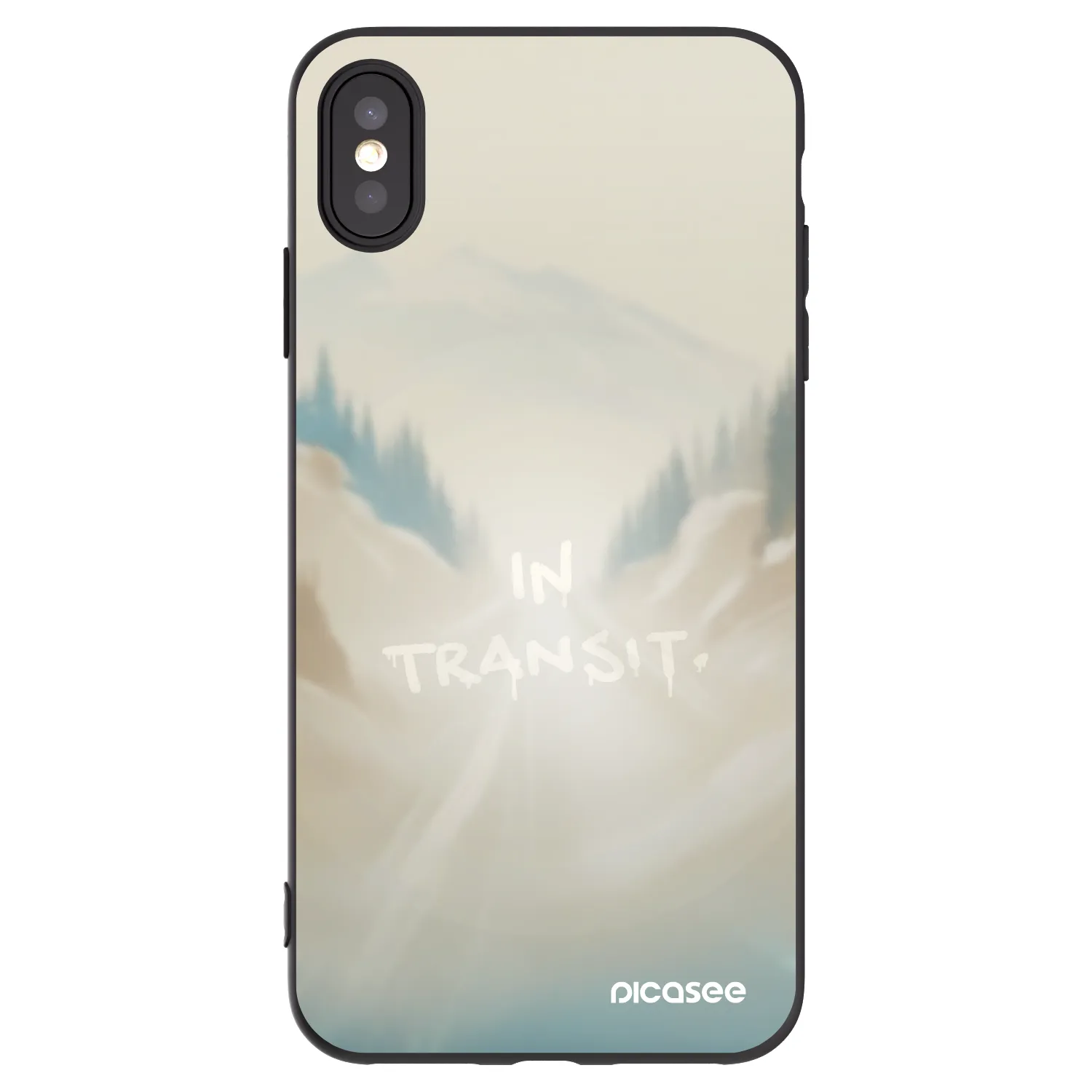 Picasee crna silikonska maskica za Apple iPhone XS Max - IN TRANSIT