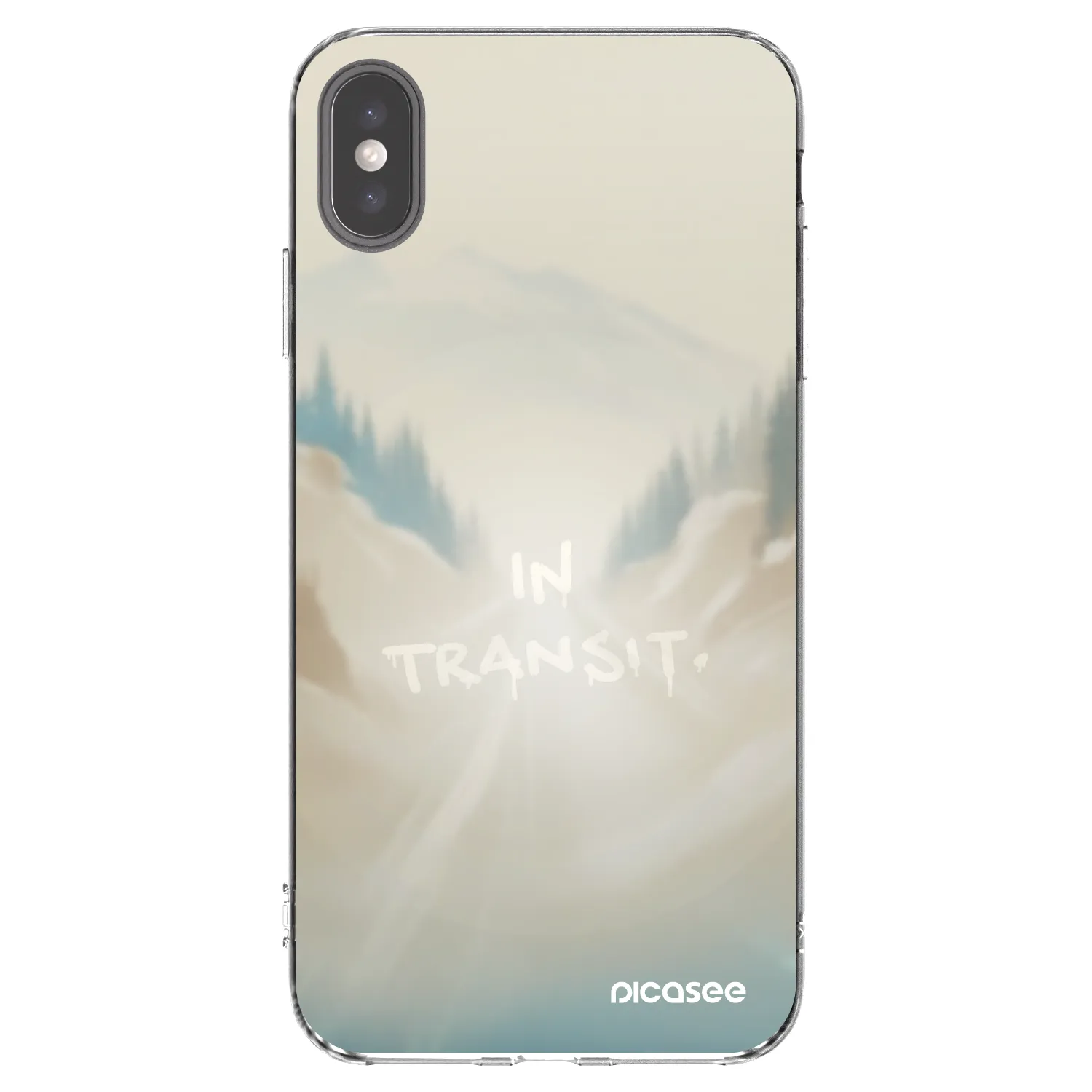 Picasee silikonska prozirna maskica za Apple iPhone XS Max - IN TRANSIT