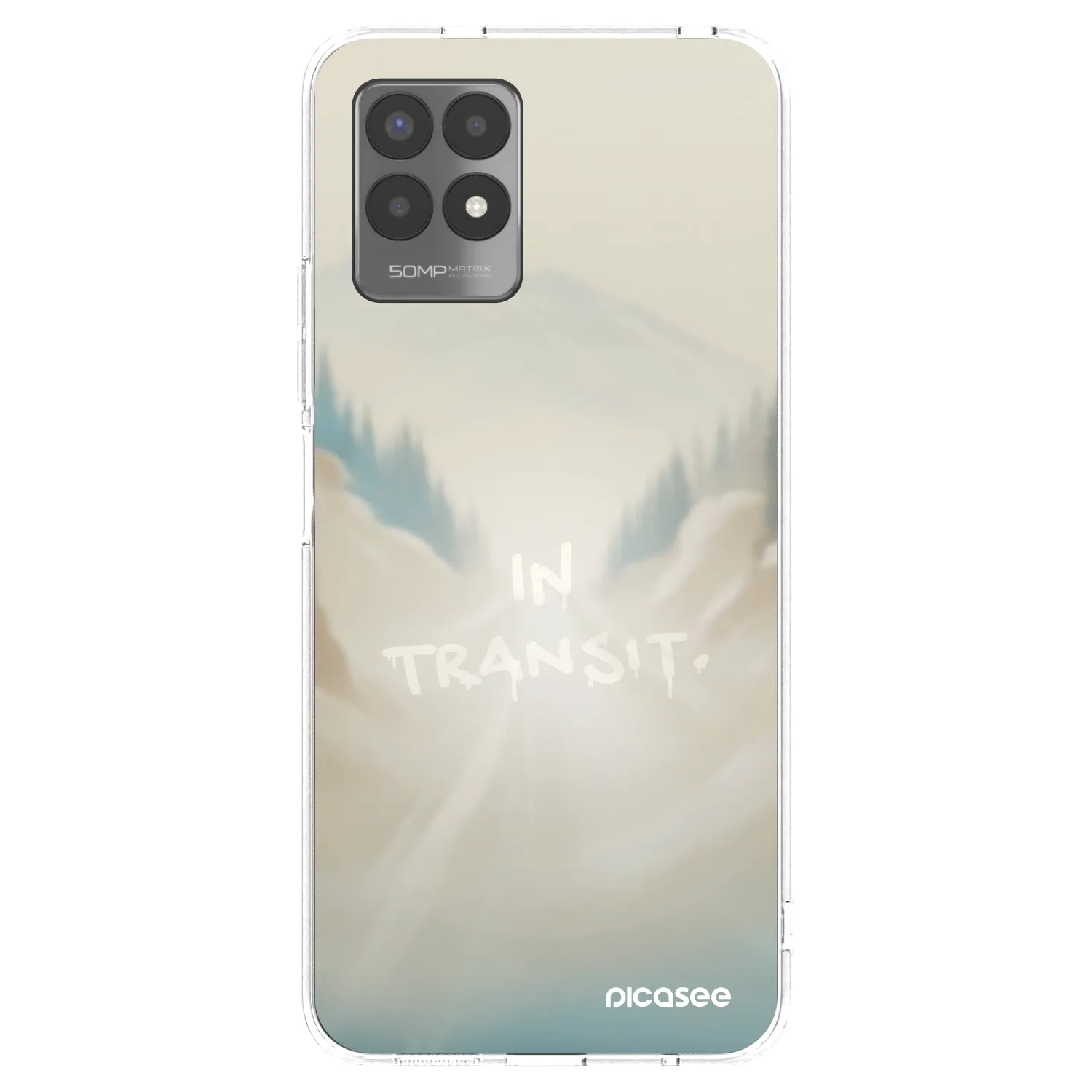 Picasee silikonska prozirna maskica za Realme 8i - IN TRANSIT