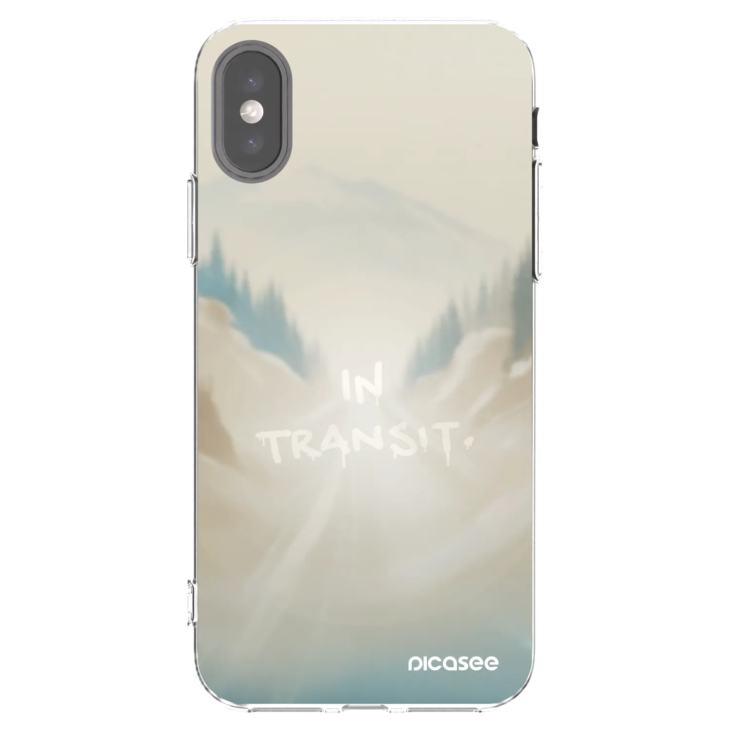 Picasee silikonska prozirna maskica za Apple iPhone X/XS - IN TRANSIT