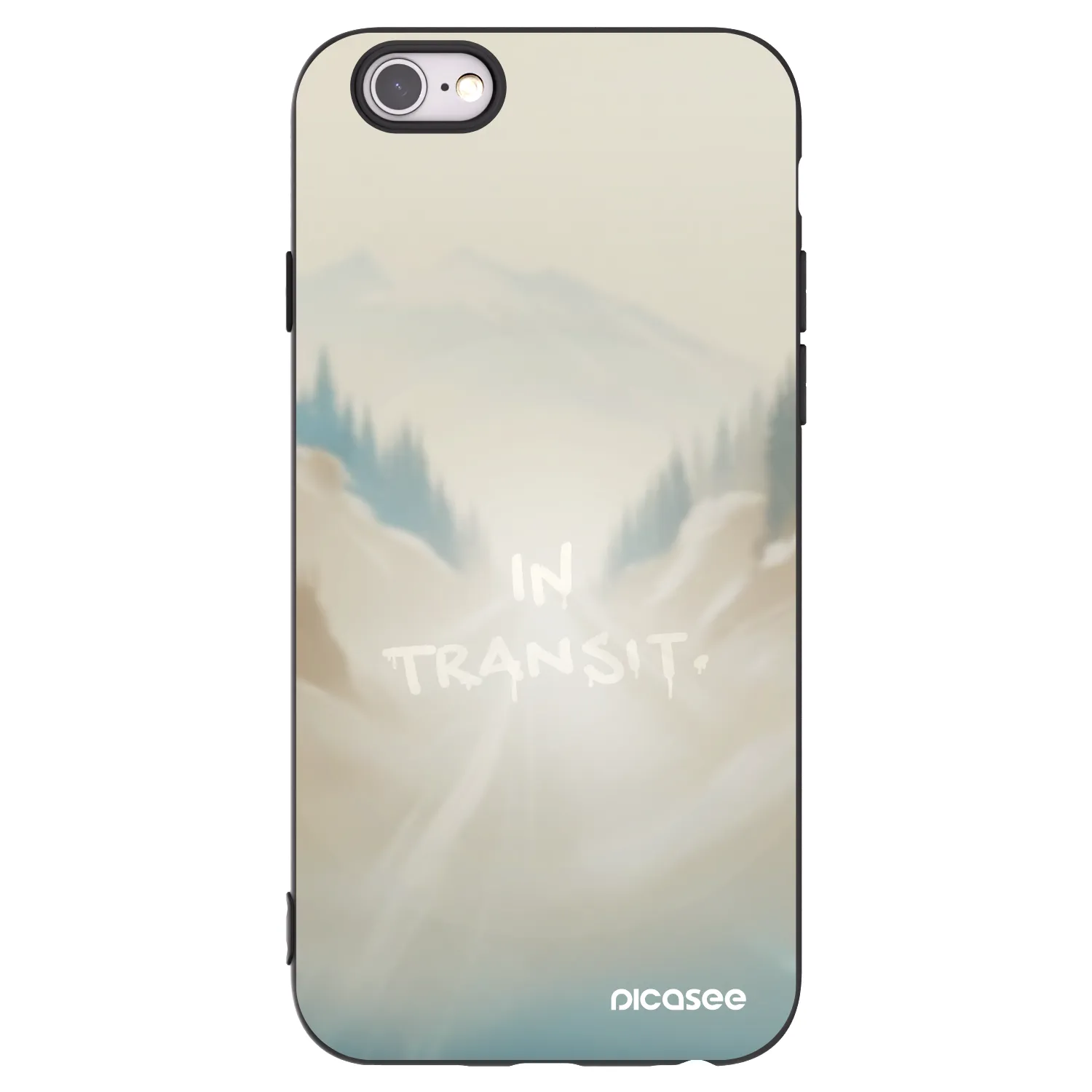 Picasee crna silikonska maskica za Apple iPhone 6/6S - IN TRANSIT