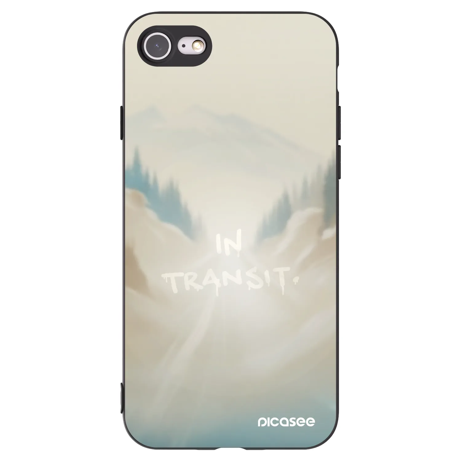 Picasee crna silikonska maskica za Apple iPhone 8 - IN TRANSIT