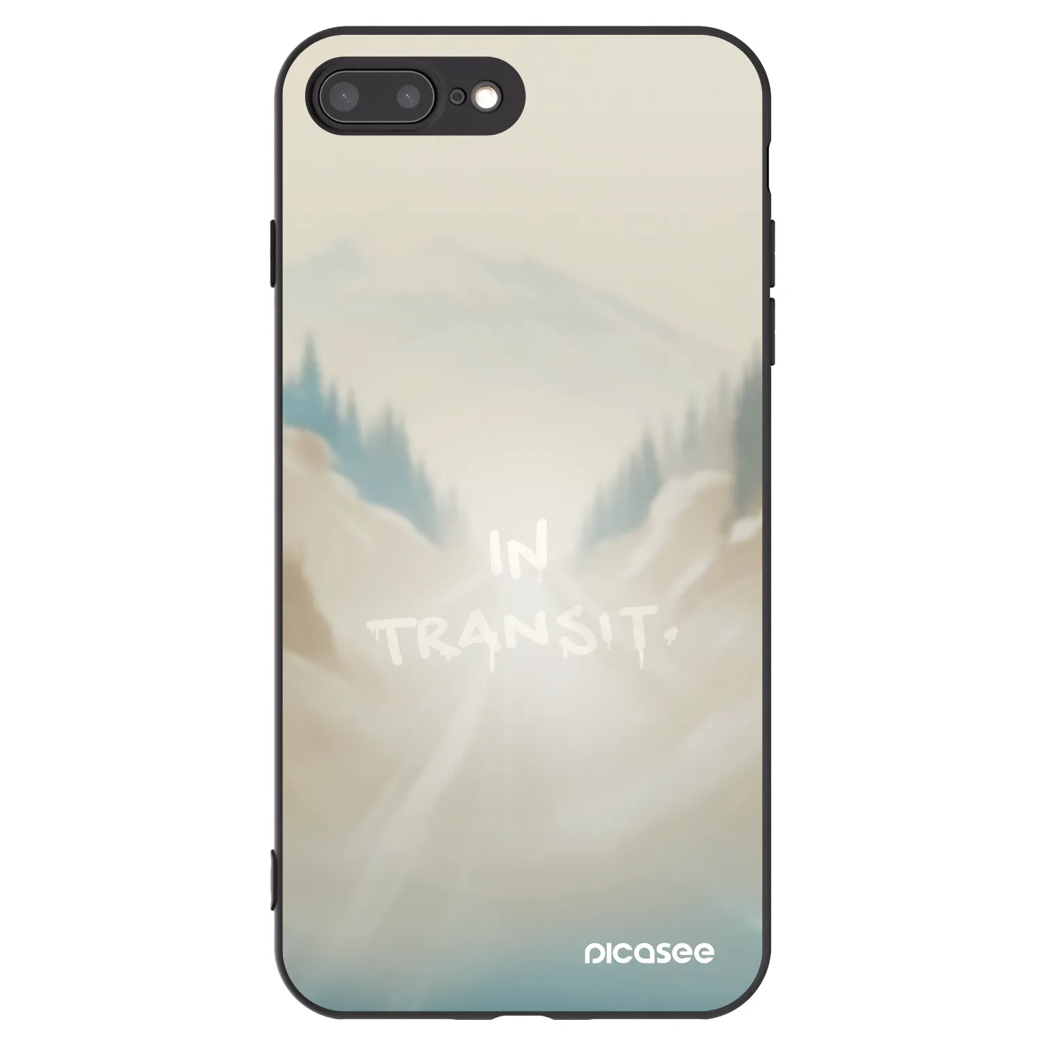 Picasee crna silikonska maskica za Apple iPhone 7 Plus - IN TRANSIT