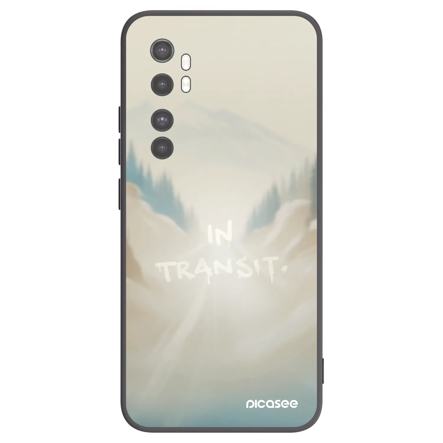 Picasee crna silikonska maskica za Xiaomi Mi Note 10 Lite - IN TRANSIT