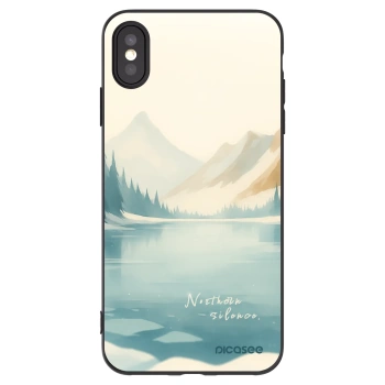 Picasee crna silikonska maskica za Apple iPhone XS Max - NOTHERN SILENCE