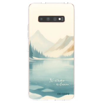 Picasee silikonska prozirna maskica za Samsung Galaxy S10 Plus G975 - NOTHERN SILENCE