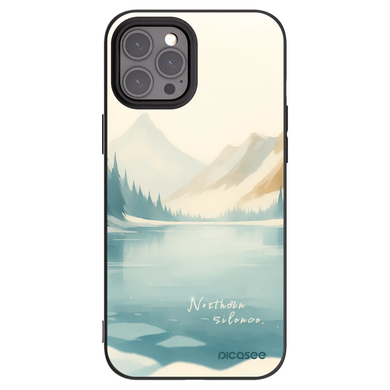 Picasee crna silikonska maskica za Apple iPhone 12 Pro Max - NOTHERN SILENCE