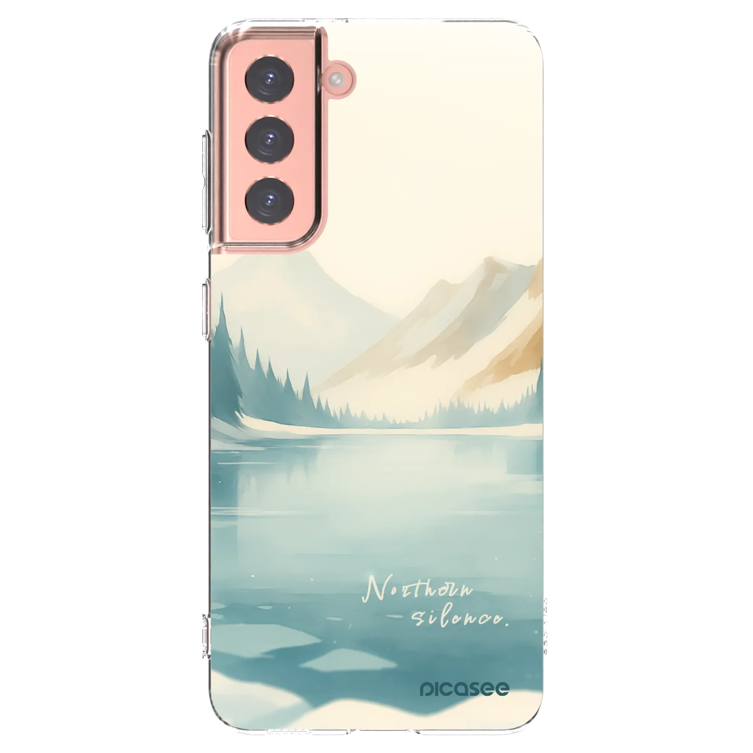 Picasee silikonska prozirna maskica za Samsung Galaxy S21 5G G991B - NOTHERN SILENCE