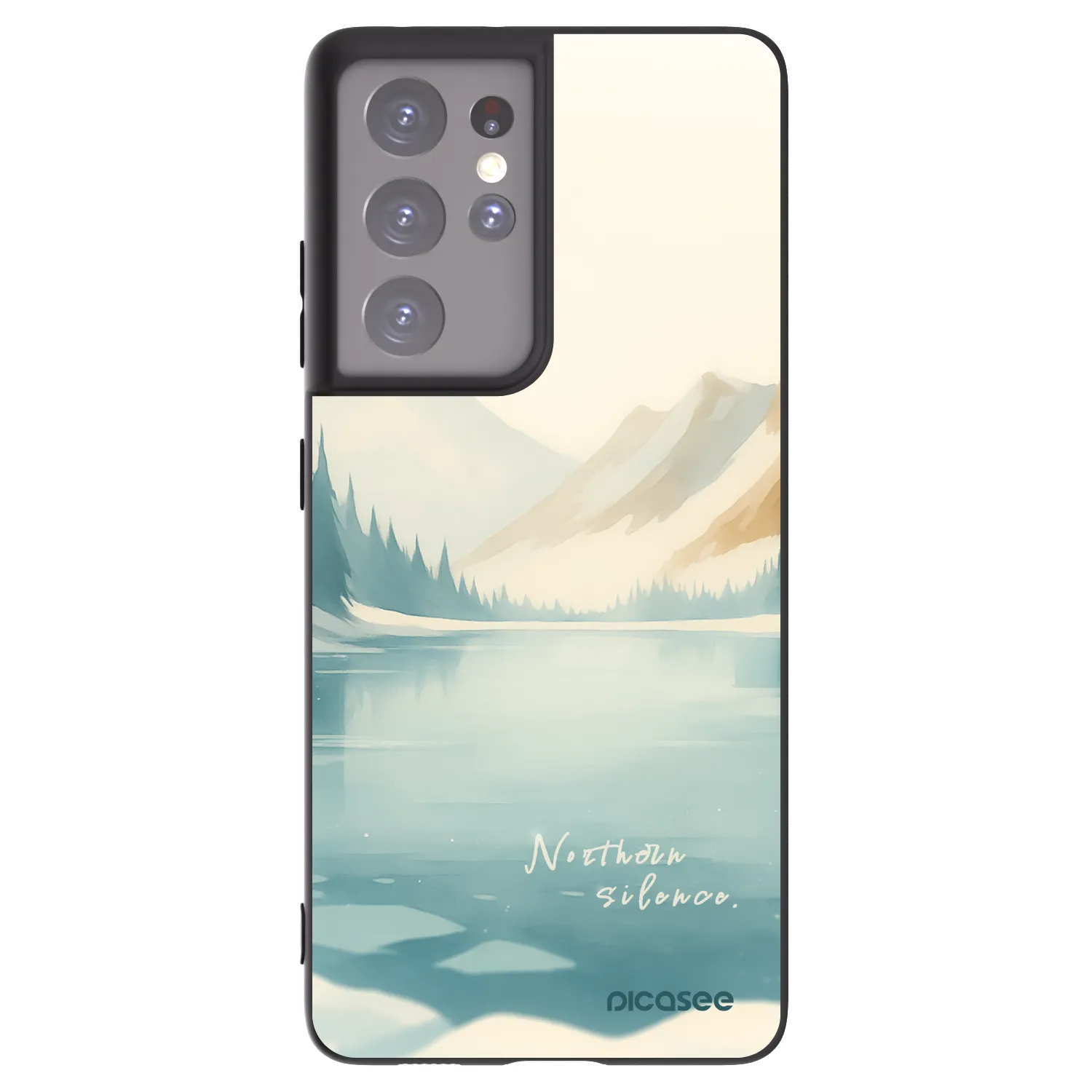 Picasee crna silikonska maskica za Samsung Galaxy S21 Ultra 5G G998B - NOTHERN SILENCE