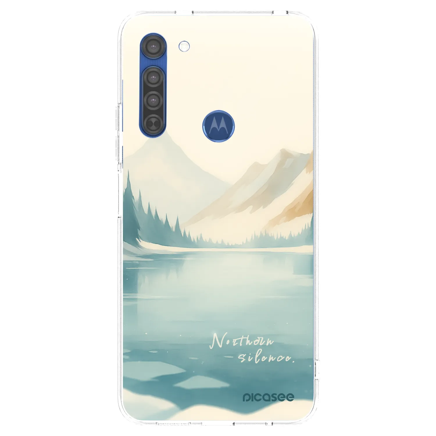 Picasee silikonska prozirna maskica za Motorola Moto G8 - NOTHERN SILENCE
