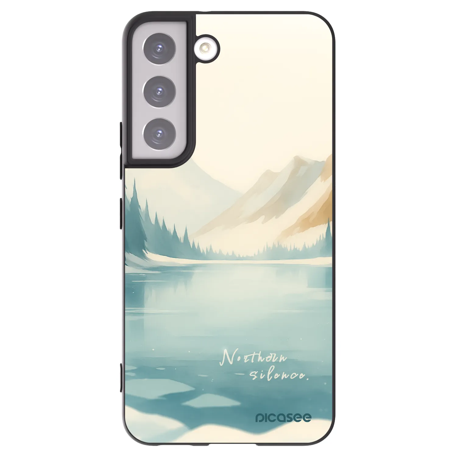 Picasee crna silikonska maskica za Samsung Galaxy S22 5G - NOTHERN SILENCE
