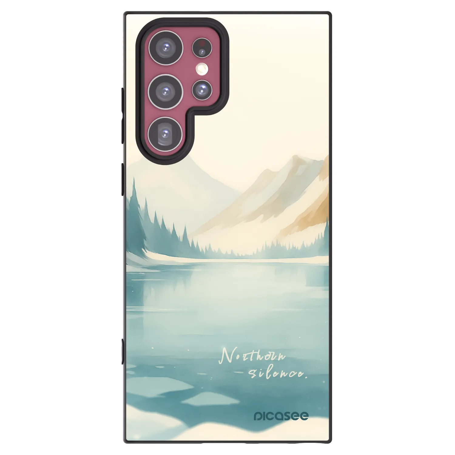 Picasee crna silikonska maskica za Samsung Galaxy S22 Ultra 5G - NOTHERN SILENCE