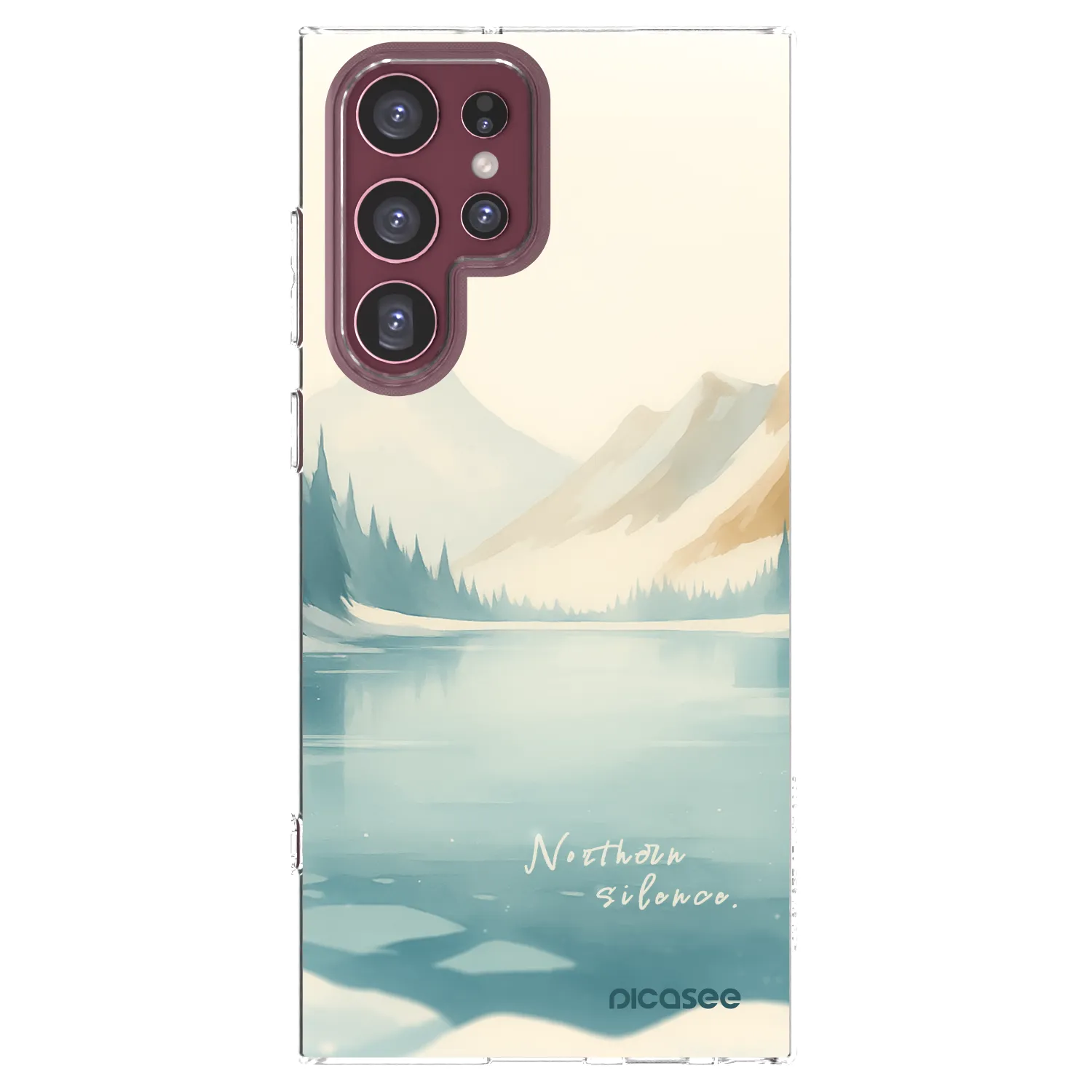 Picasee silikonska prozirna maskica za Samsung Galaxy S22 Ultra 5G - NOTHERN SILENCE