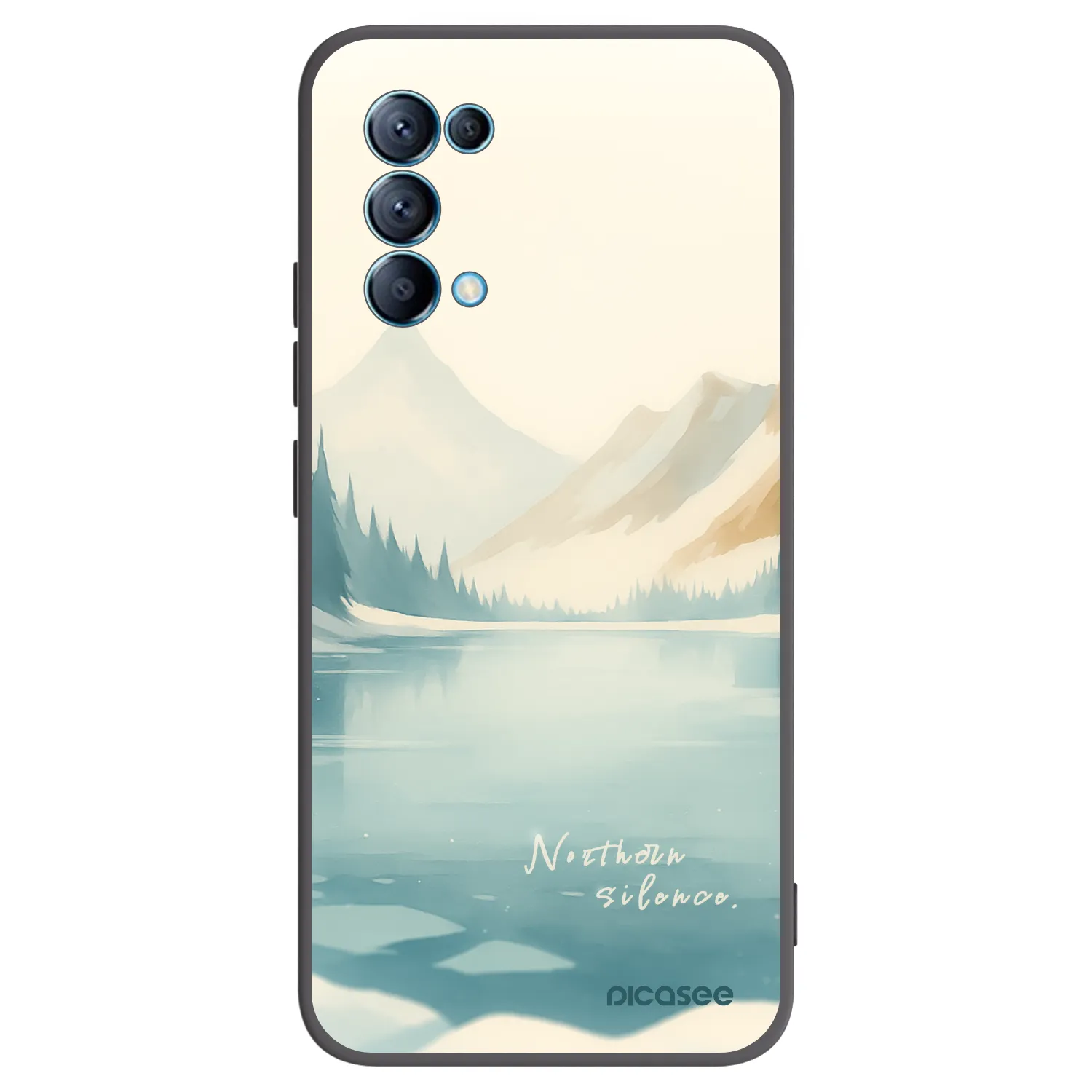 Picasee crna silikonska maskica za OPPO Reno 5 5G - NOTHERN SILENCE