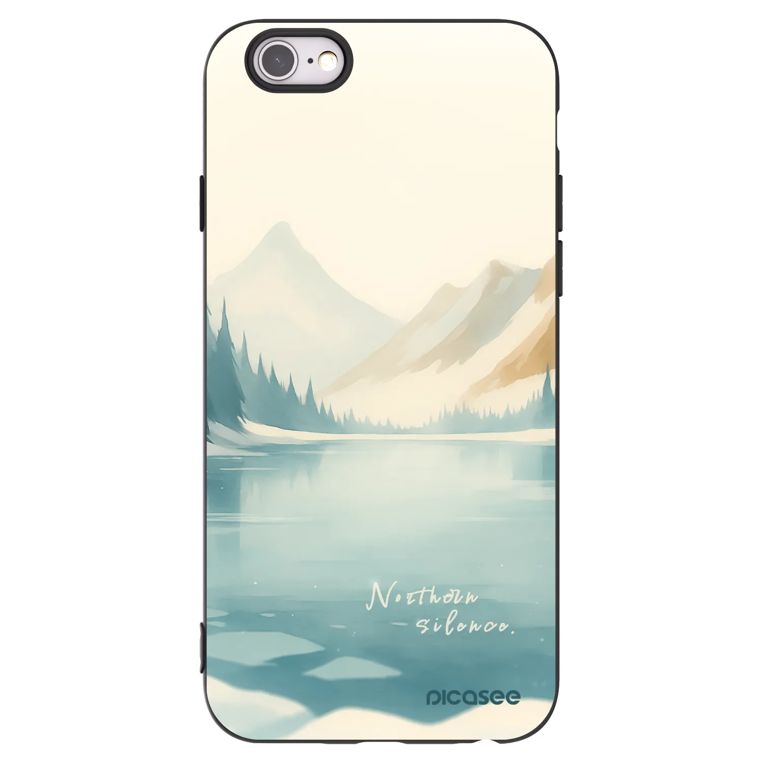 Picasee crna silikonska maskica za Apple iPhone 6/6S - NOTHERN SILENCE