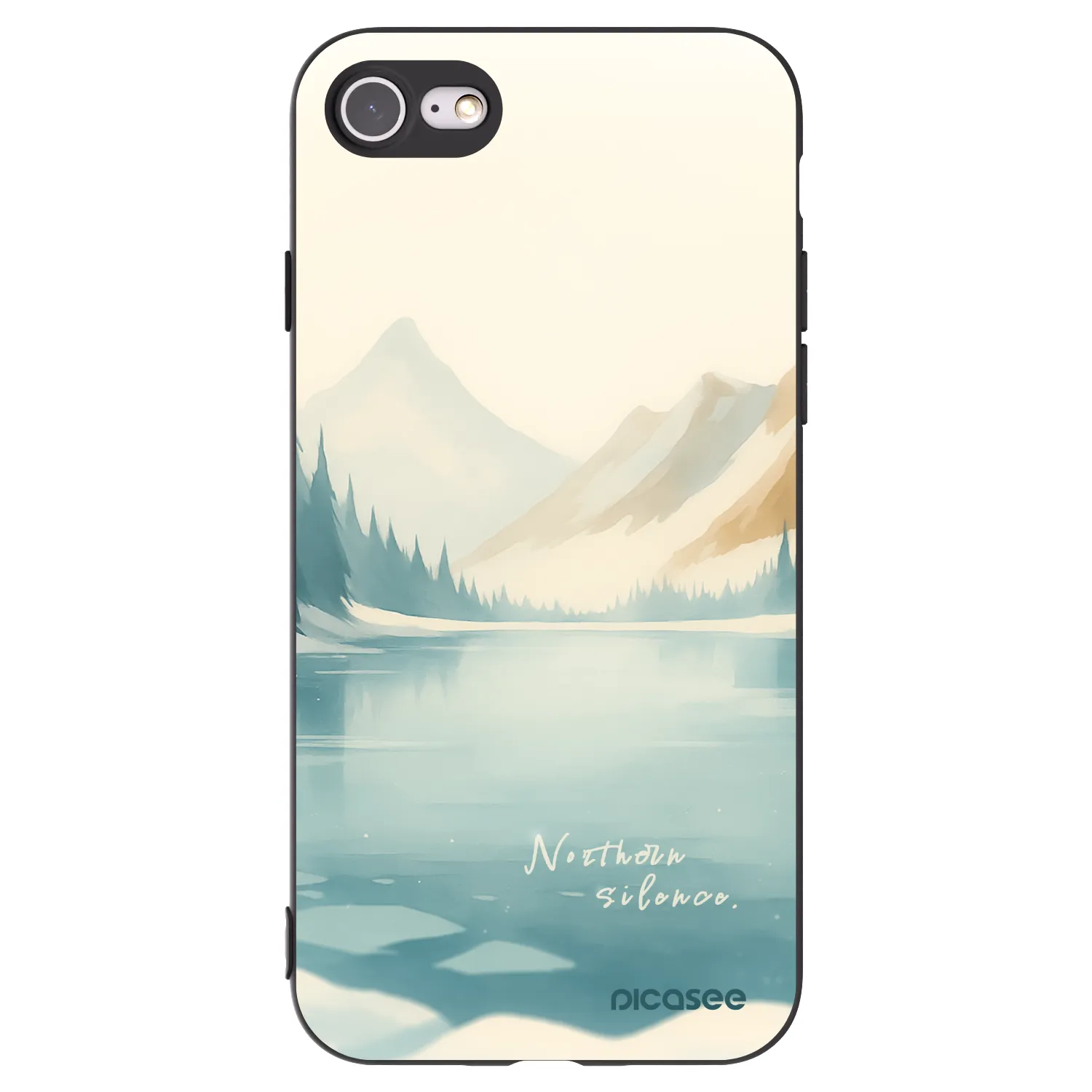 Picasee crna silikonska maskica za Apple iPhone 8 - NOTHERN SILENCE