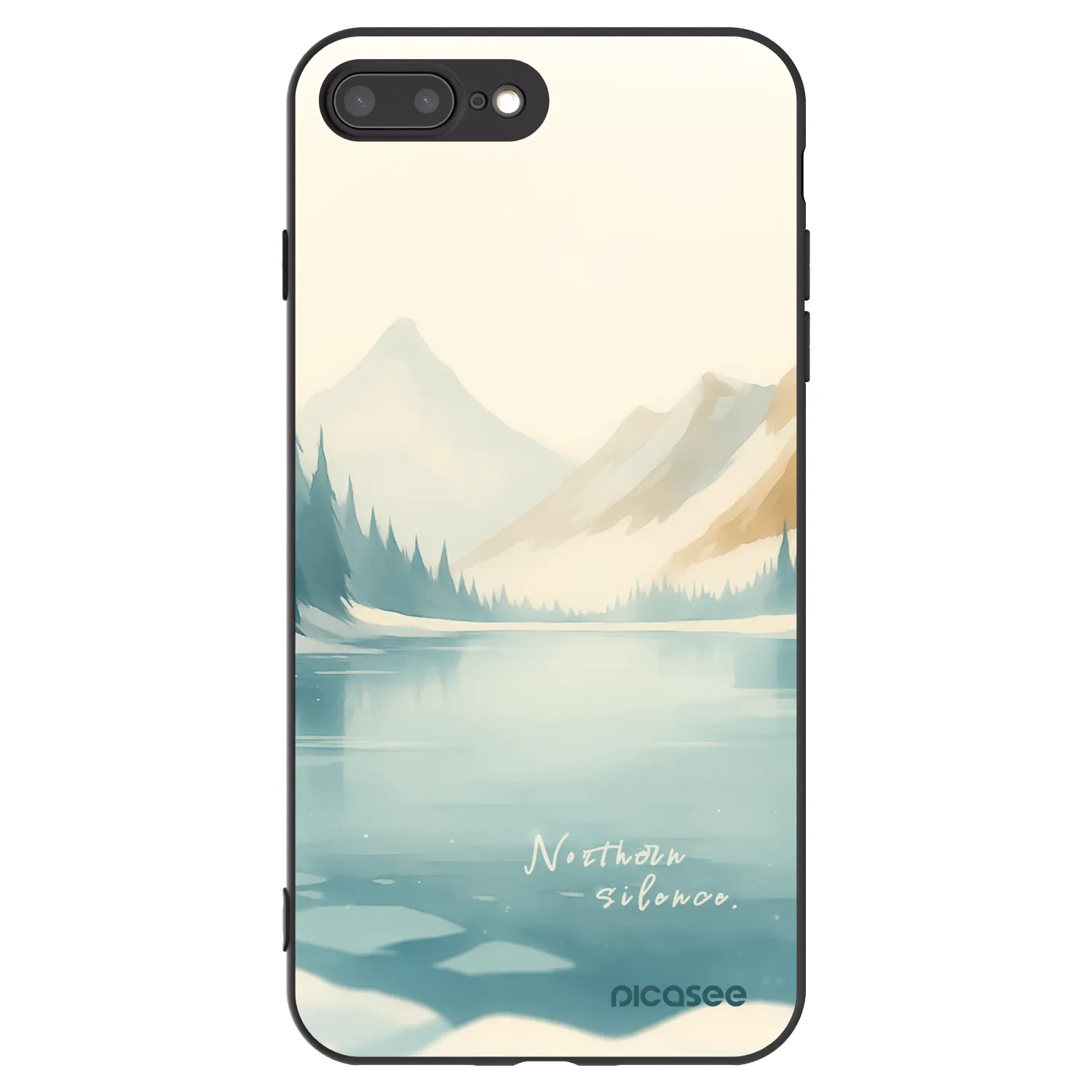 Picasee crna silikonska maskica za Apple iPhone 7 Plus - NOTHERN SILENCE