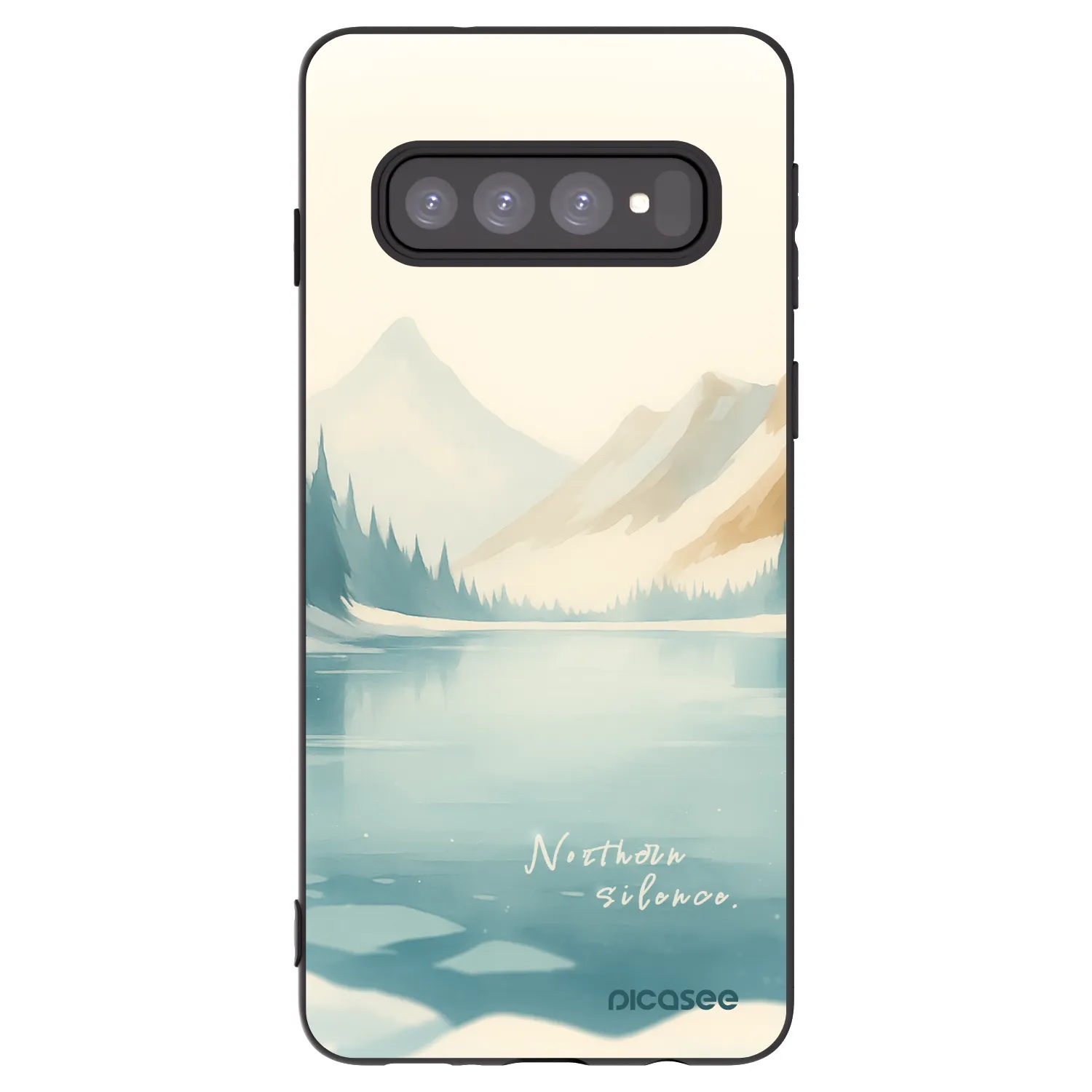 Picasee crna silikonska maskica za Samsung Galaxy S10 G973 - NOTHERN SILENCE