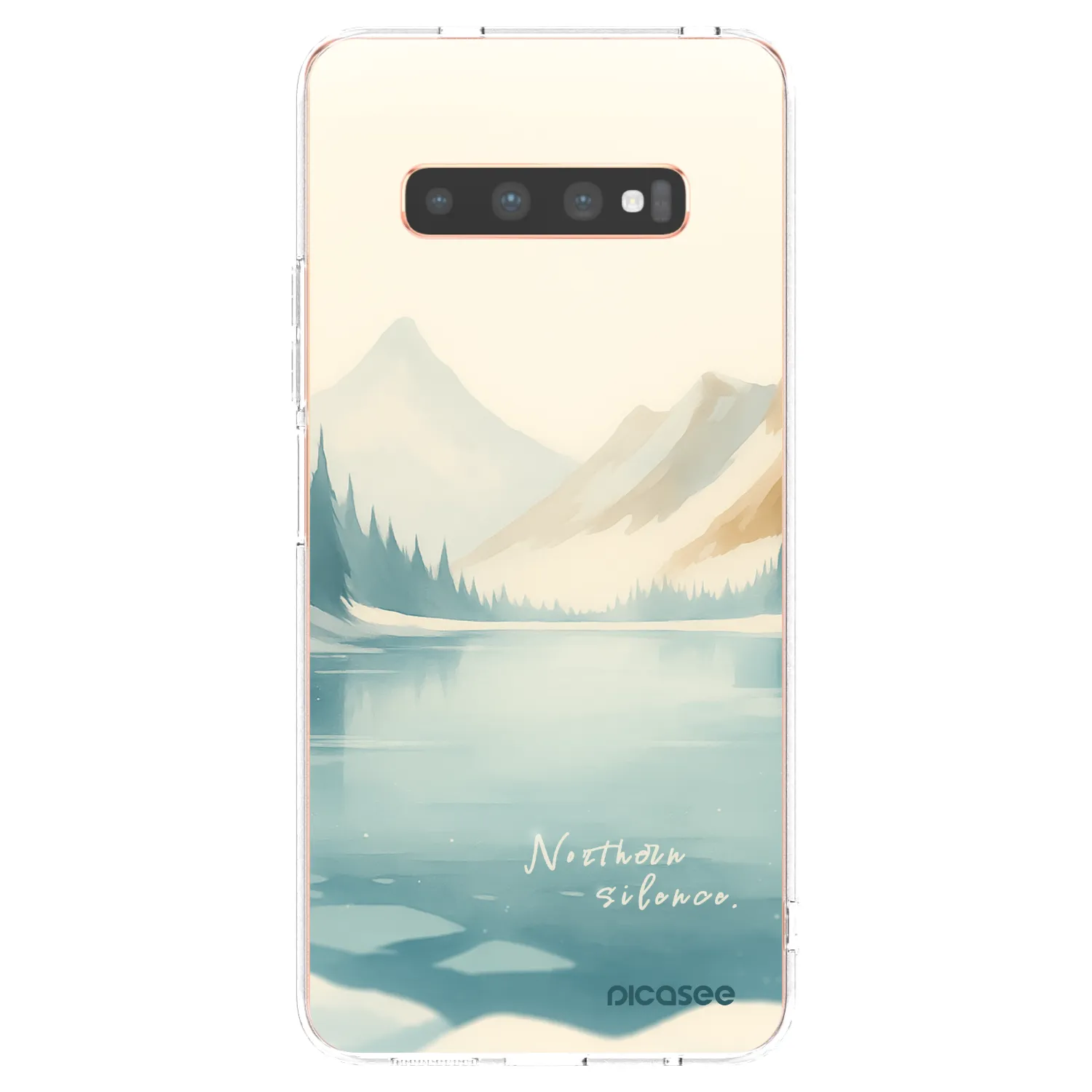 Picasee silikonska prozirna maskica za Samsung Galaxy S10 Plus G975 - NOTHERN SILENCE