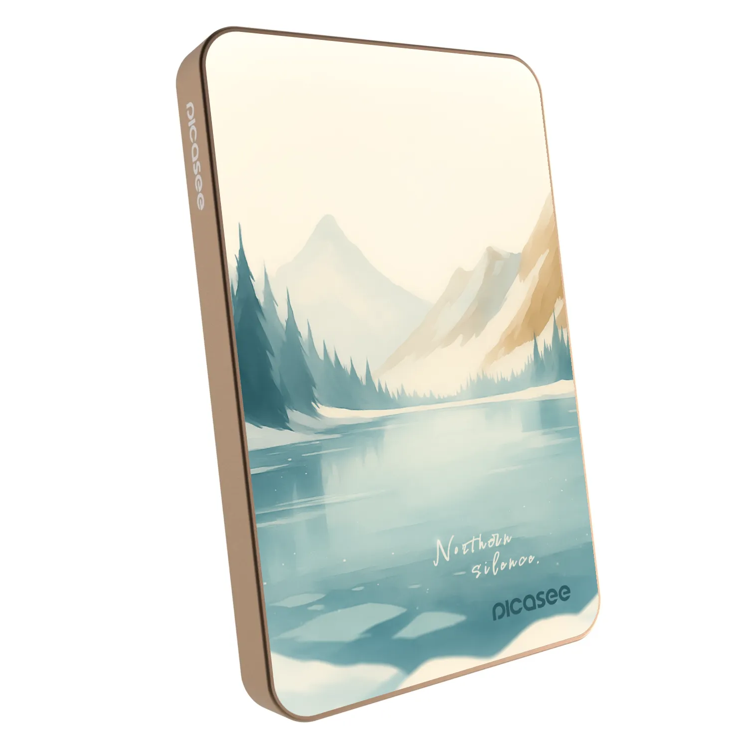 Picasee Prijenosni punjač s MagSafe 5 000 mAh Zlatni - NOTHERN SILENCE