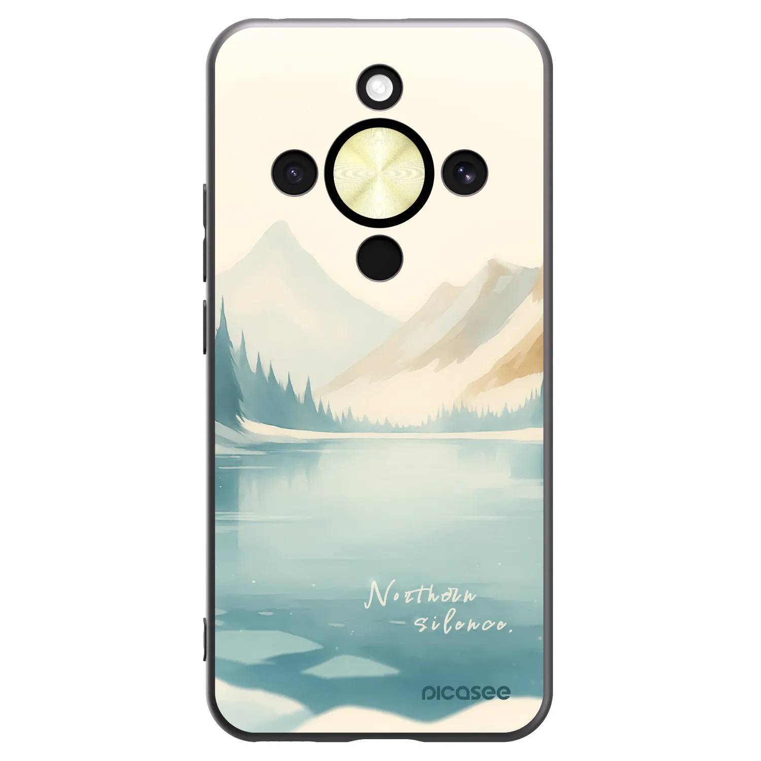 Picasee crna silikonska maskica za Honor Magic8 Lite 5G - NOTHERN SILENCE